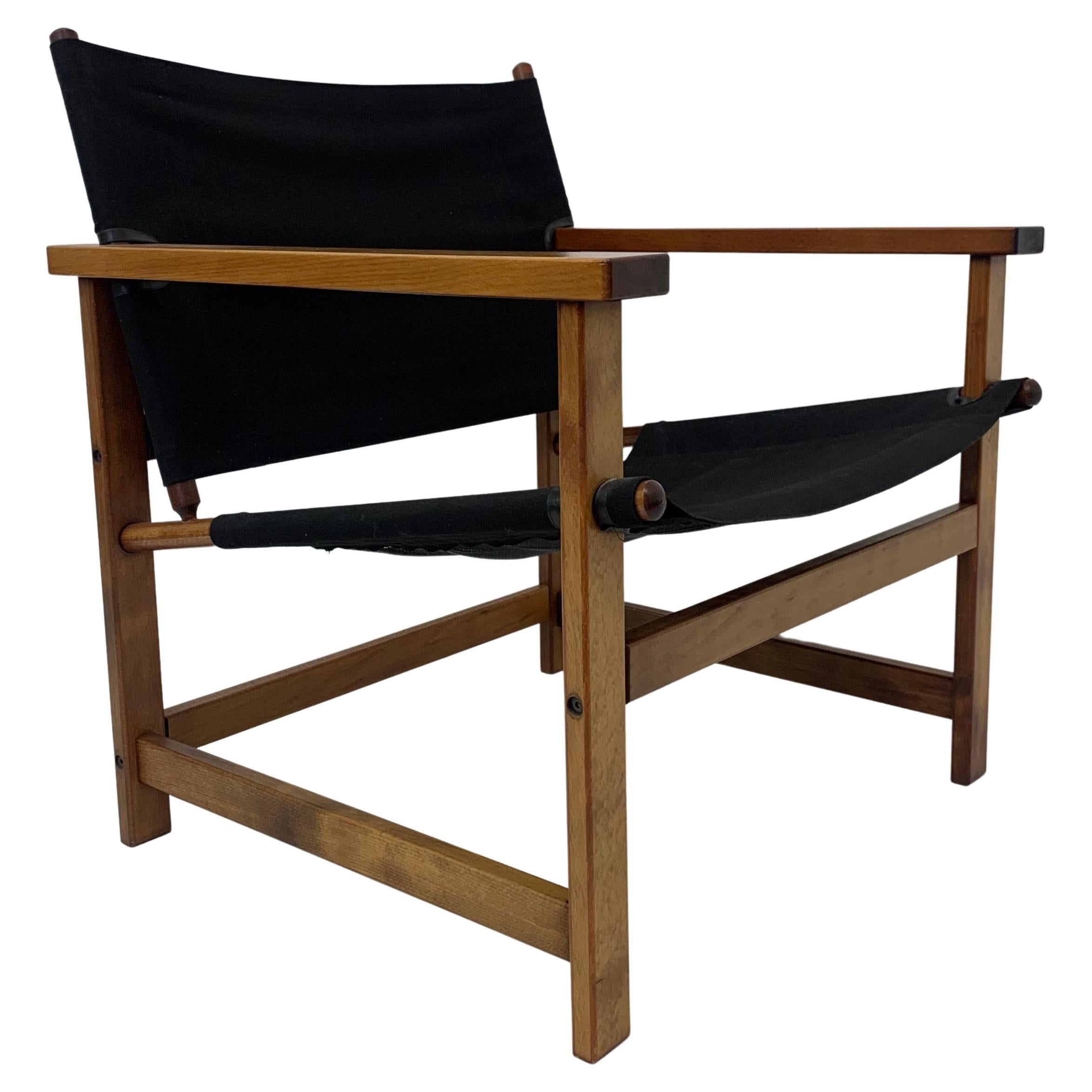 Mid-Century Desgn Safari Chair by Hyllinge Møbler Denmark, 1970’s For Sale