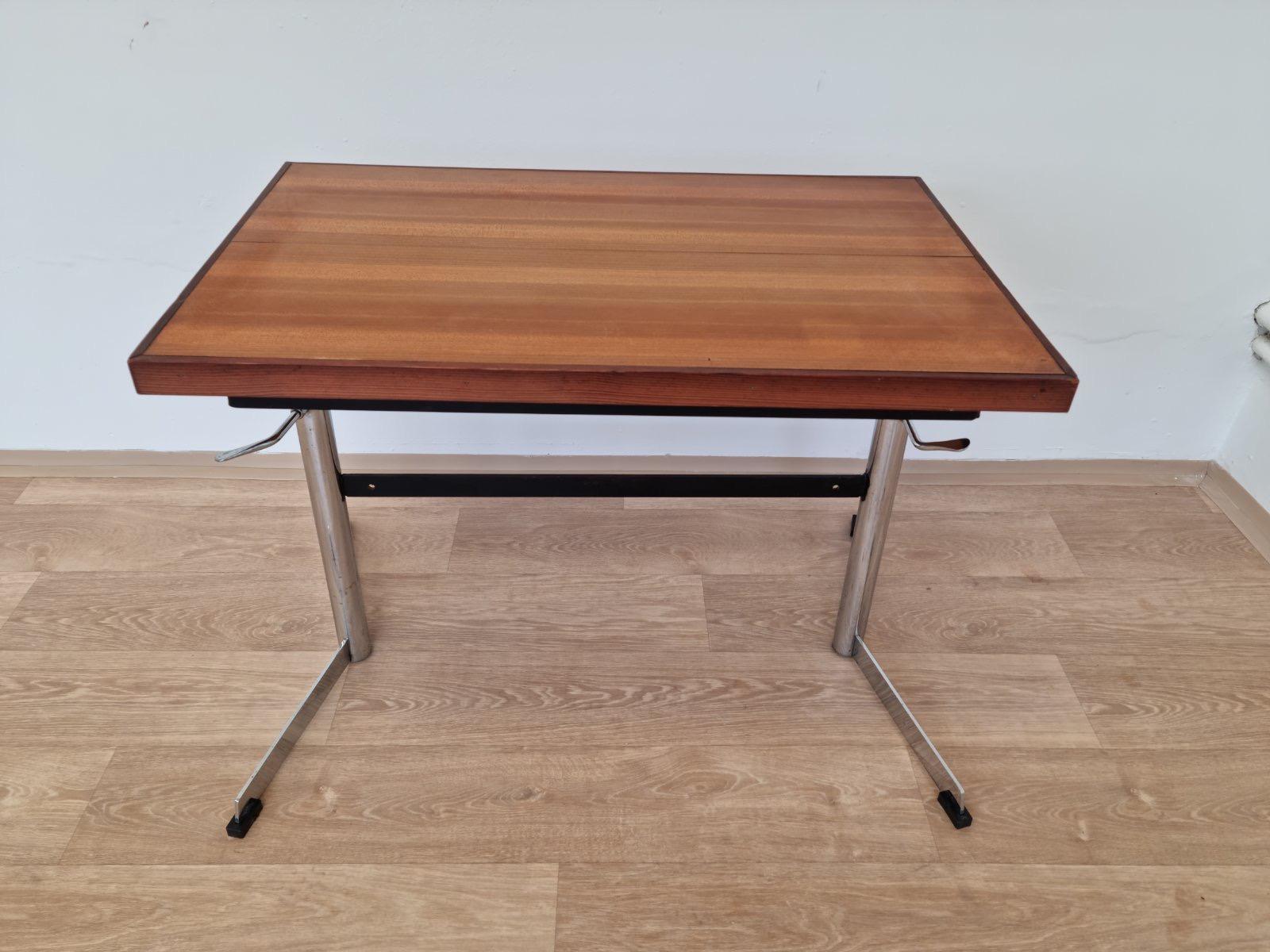 Late 20th Century Midcentury Design Adjustable Table, 1970s / Czechoslovakia For Sale