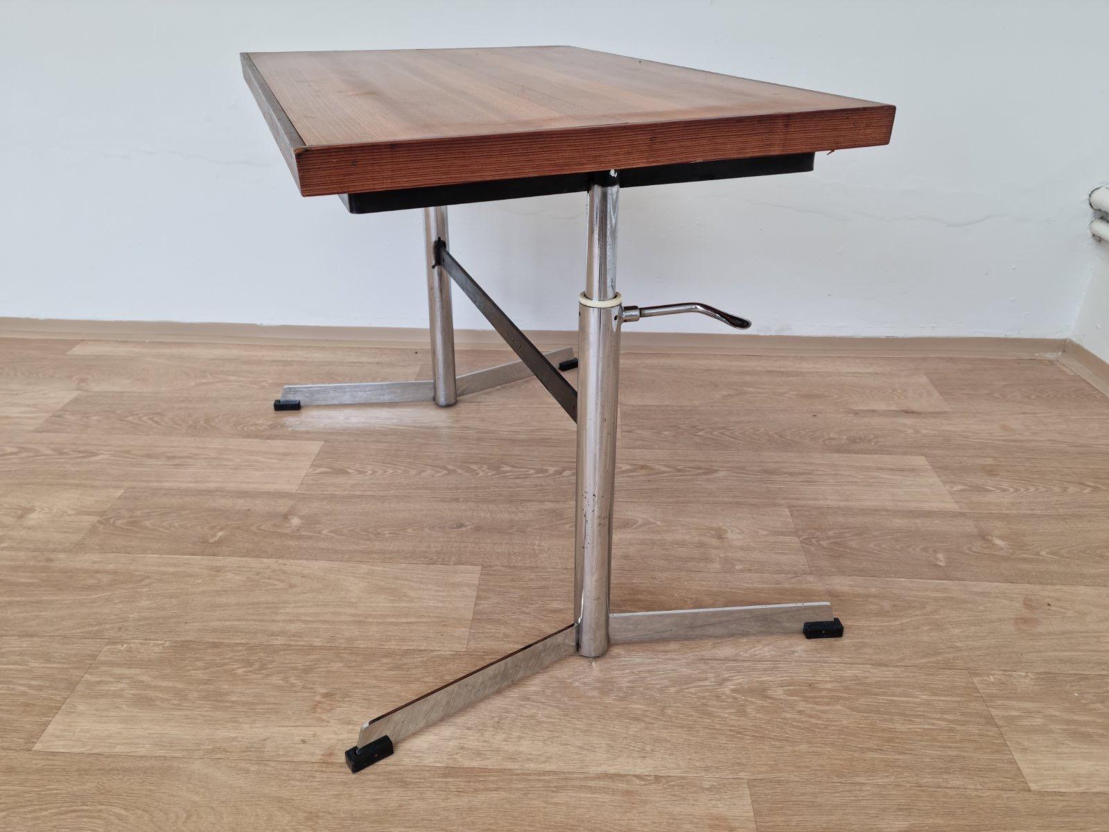 Wood Midcentury Design Adjustable Table, 1970s / Czechoslovakia For Sale