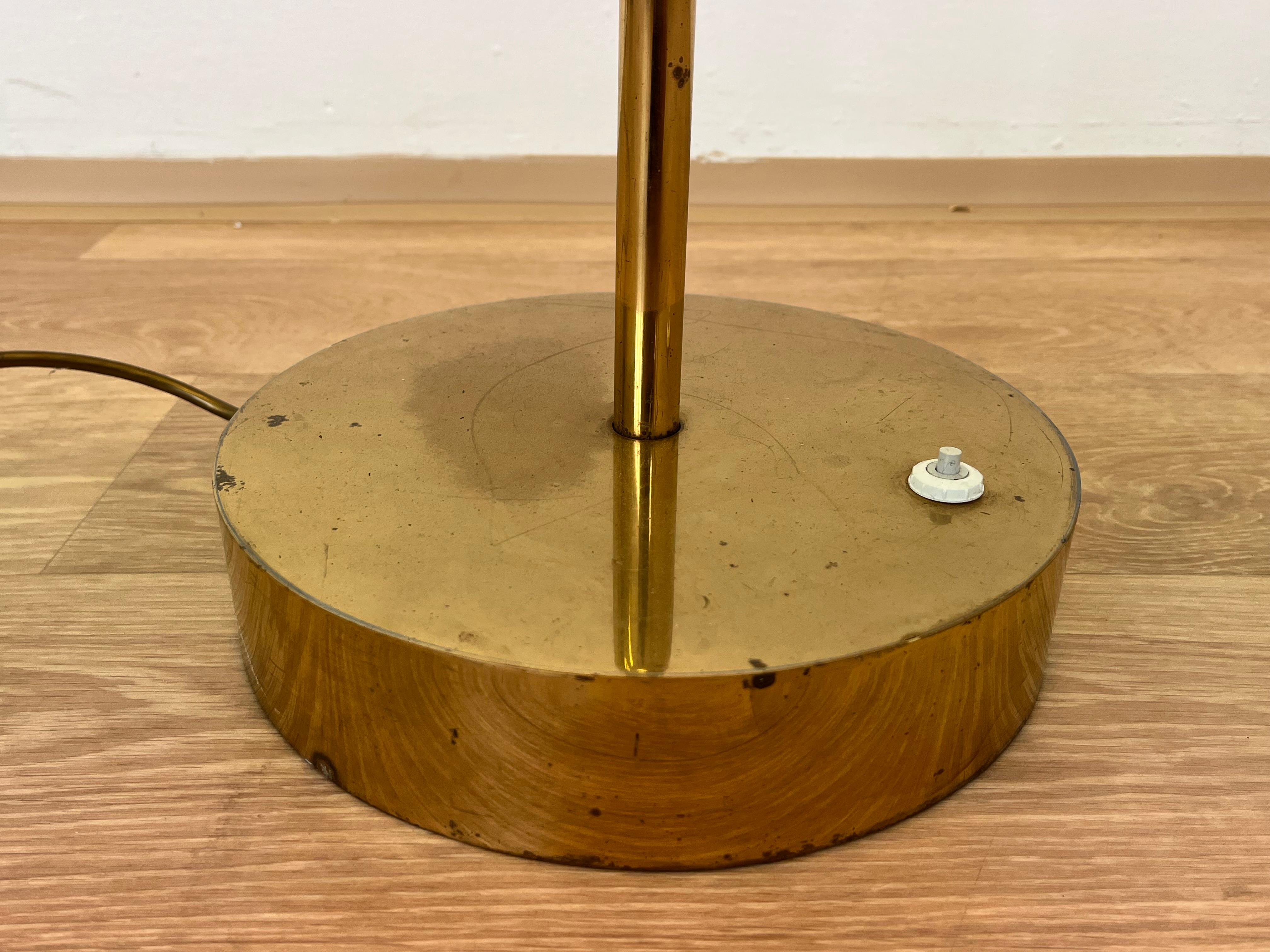 Late 20th Century Mid century Design Brass Floor Lamp, 1980s in style of Gaetano Sciolari For Sale