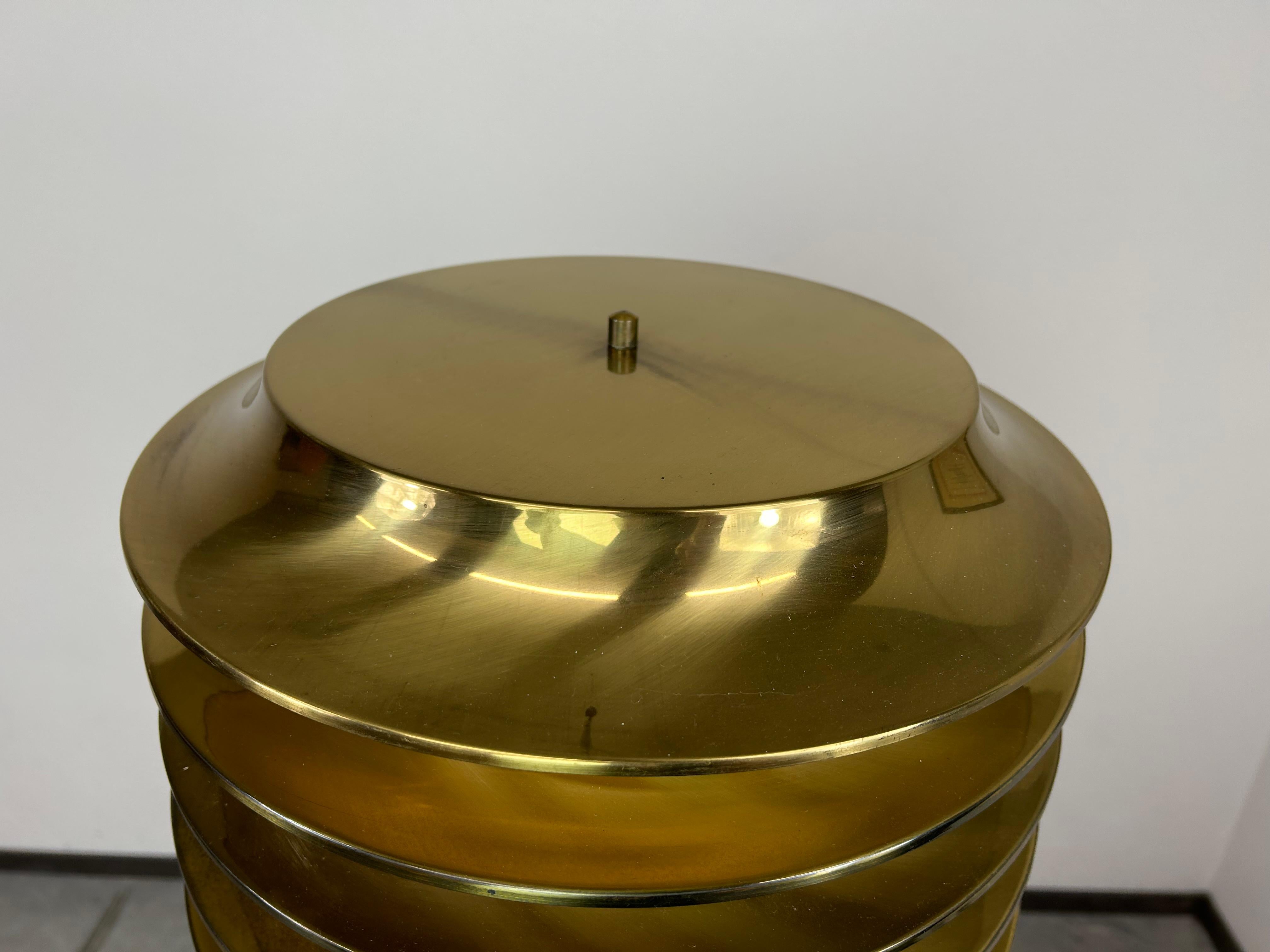 Brass Mid-century design brass floor lamp by Kari Ruokonen for Lynx Finland For Sale
