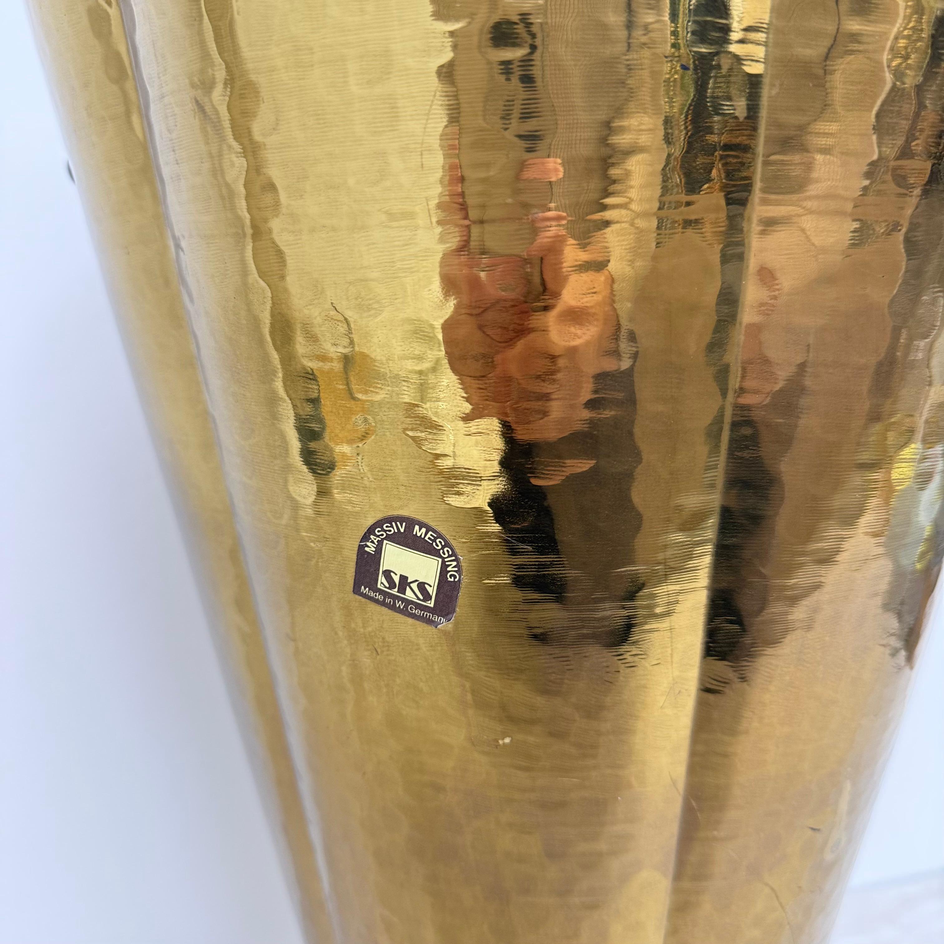 Porte-parapluie en laiton, design du milieu du siècle, années 1970 Bon état - En vente à Delft, NL