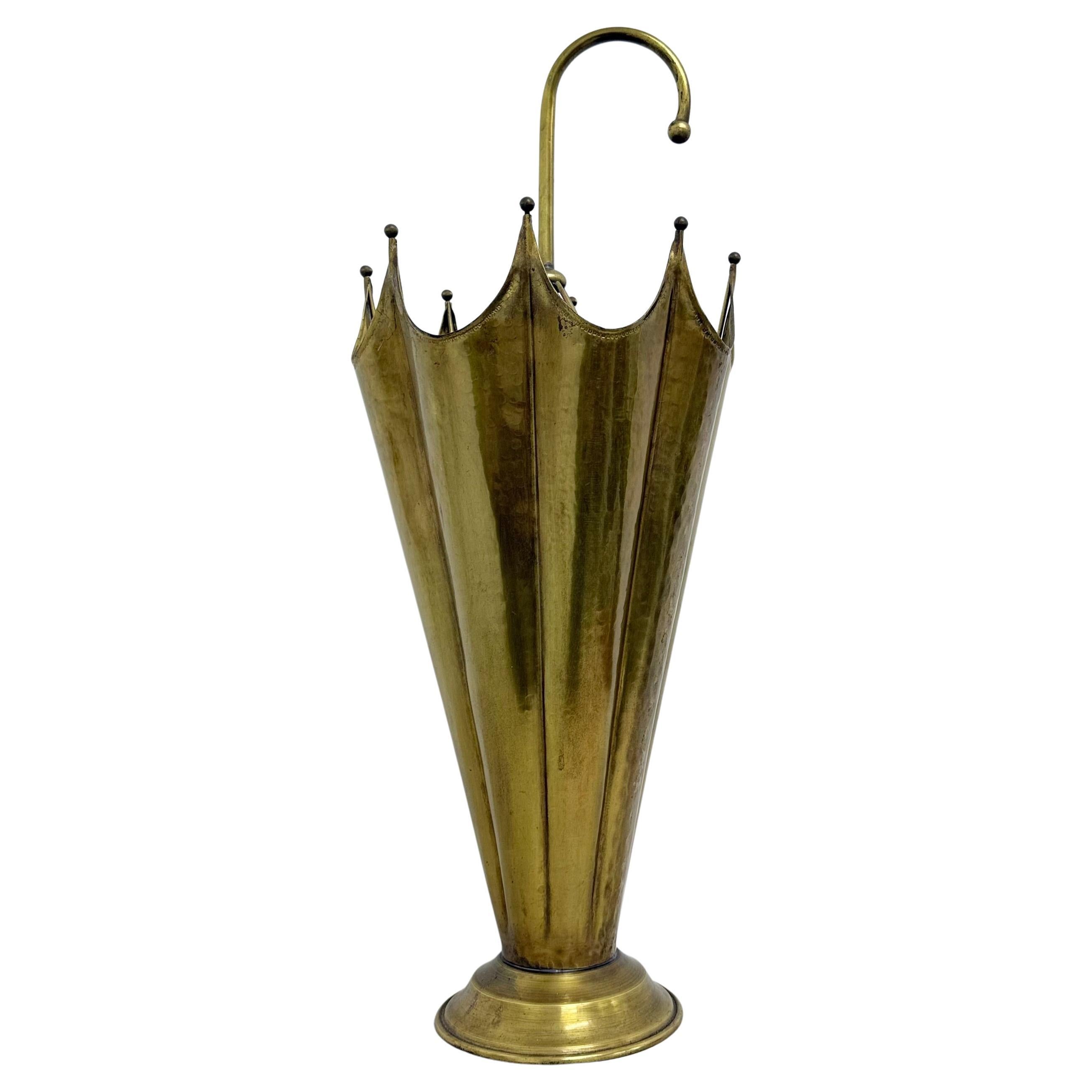 Schirmständer aus Messing aus der Mitte des Jahrhunderts, 1970er Jahre