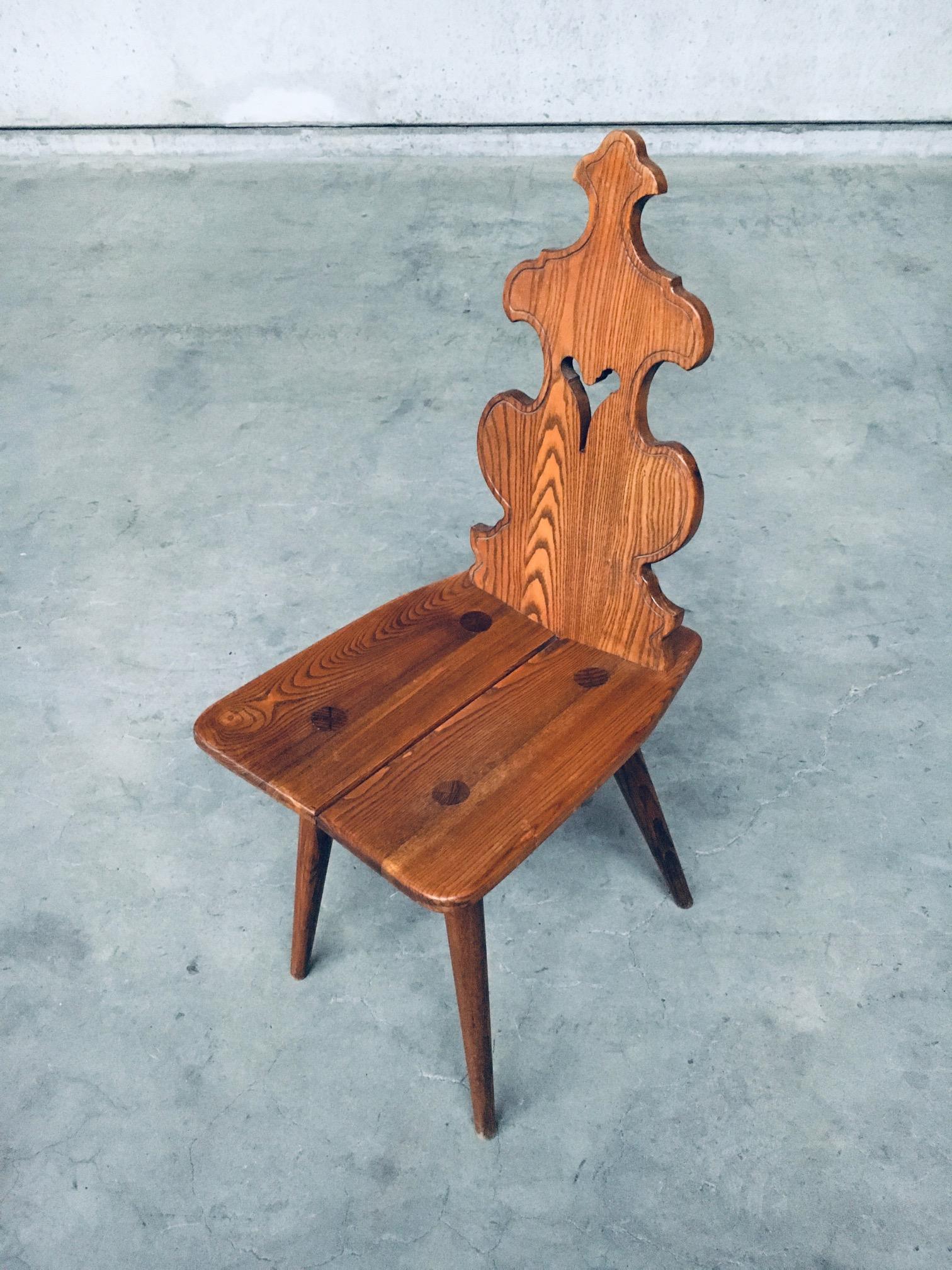 Mid-Century Design Brutalist Style Tiroler Chair Set, 1960's Poland For Sale 4