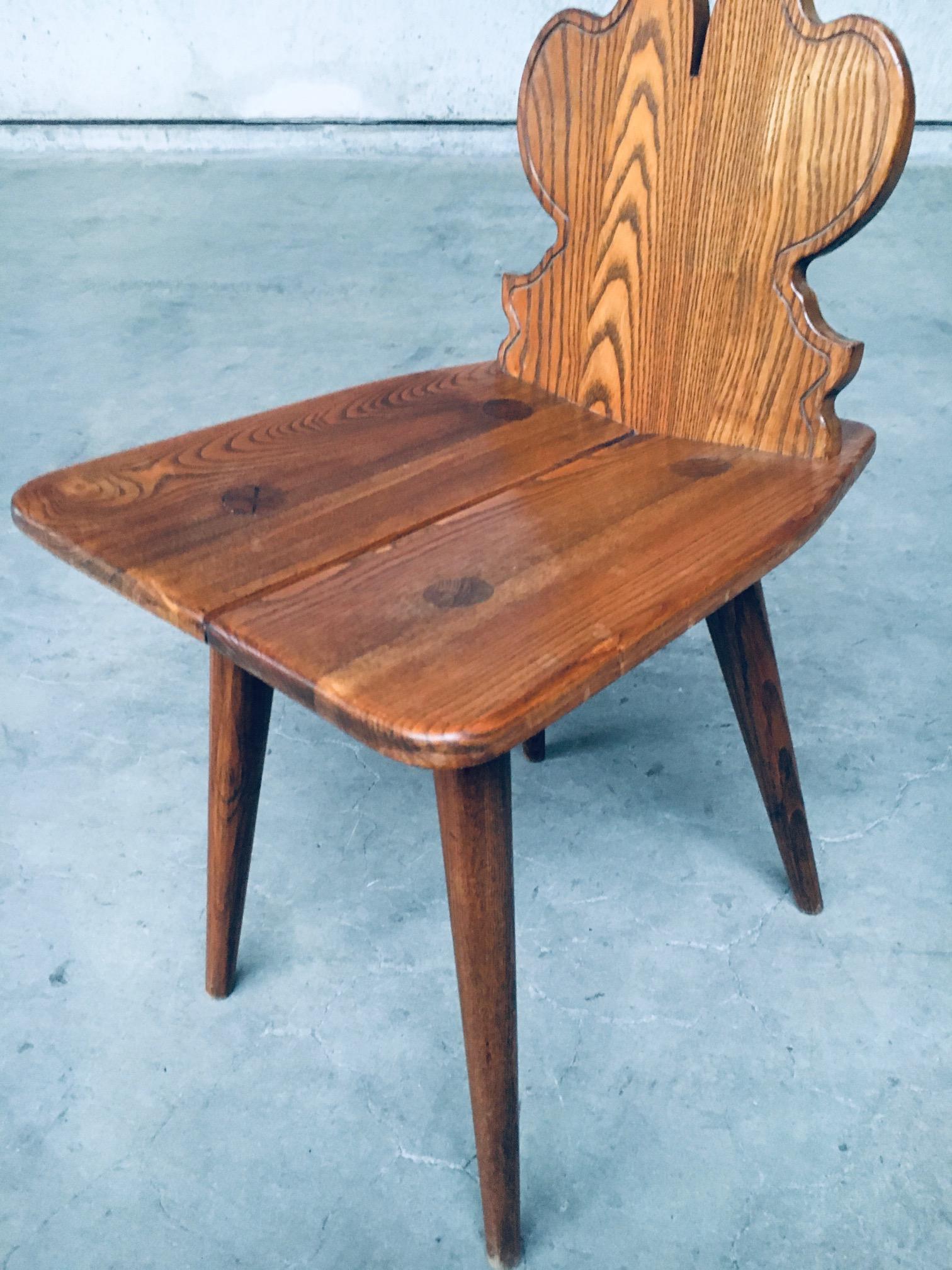 Mid-Century Design Brutalist Style Tiroler Chair Set, 1960's Poland For Sale 5