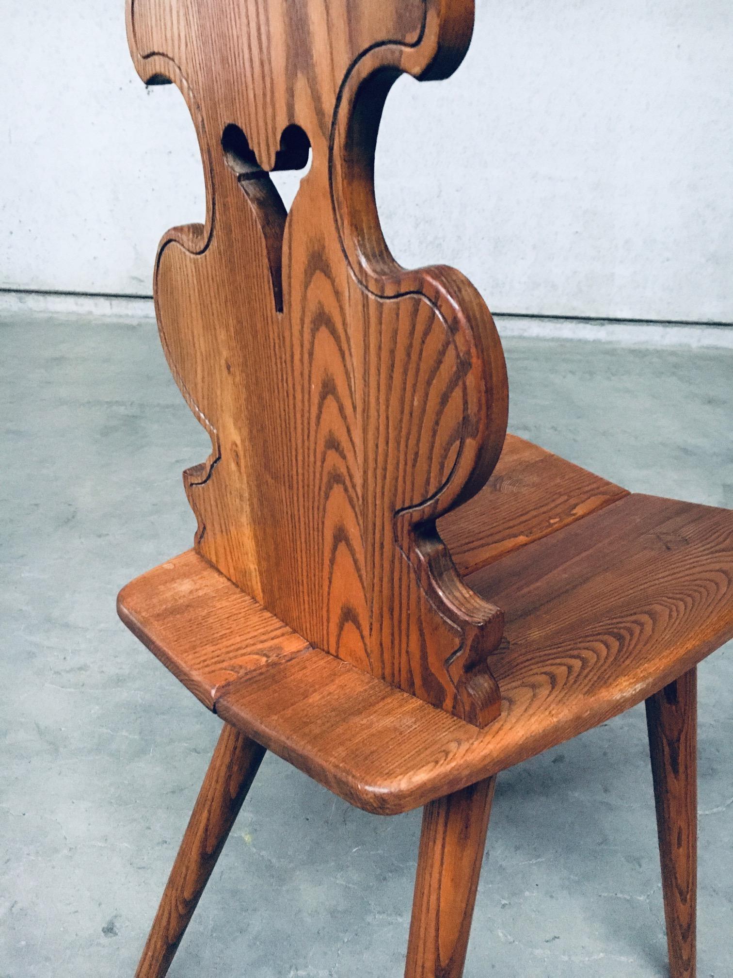 Mid-Century Design Brutalist Style Tiroler Chair Set, 1960's Poland For Sale 7