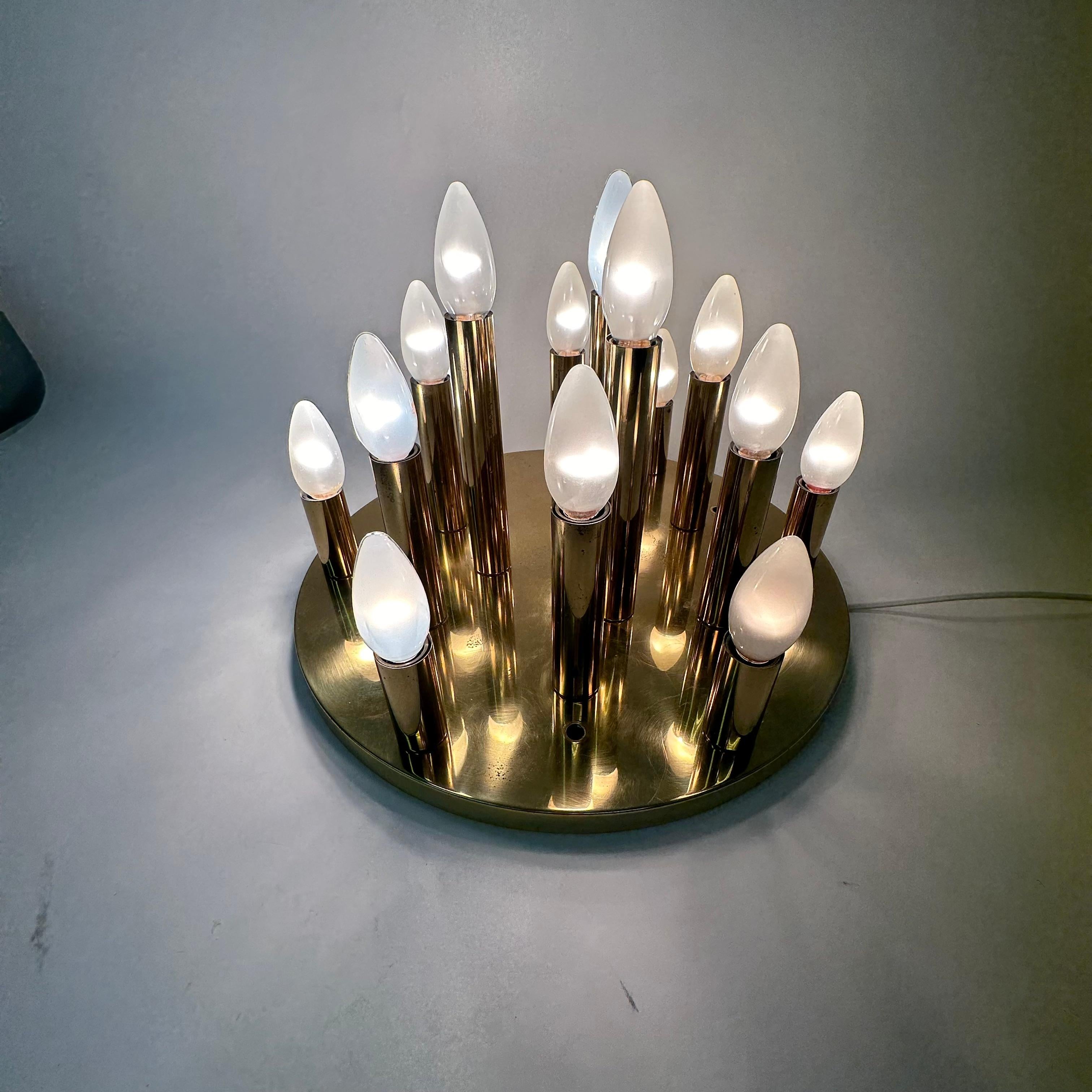 Mid Century design ceiling lamp by Solken Leuchten Germany , 1970’s In Good Condition For Sale In Delft, NL