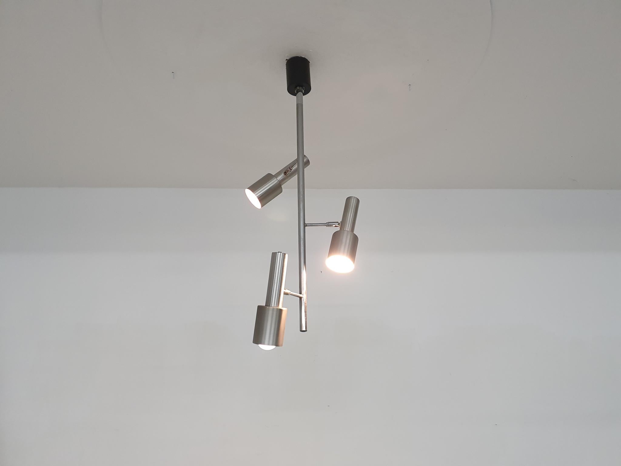 Mid-Century Design Ceiling Light with 3 Spots, 1960's In Good Condition For Sale In Amsterdam, NL