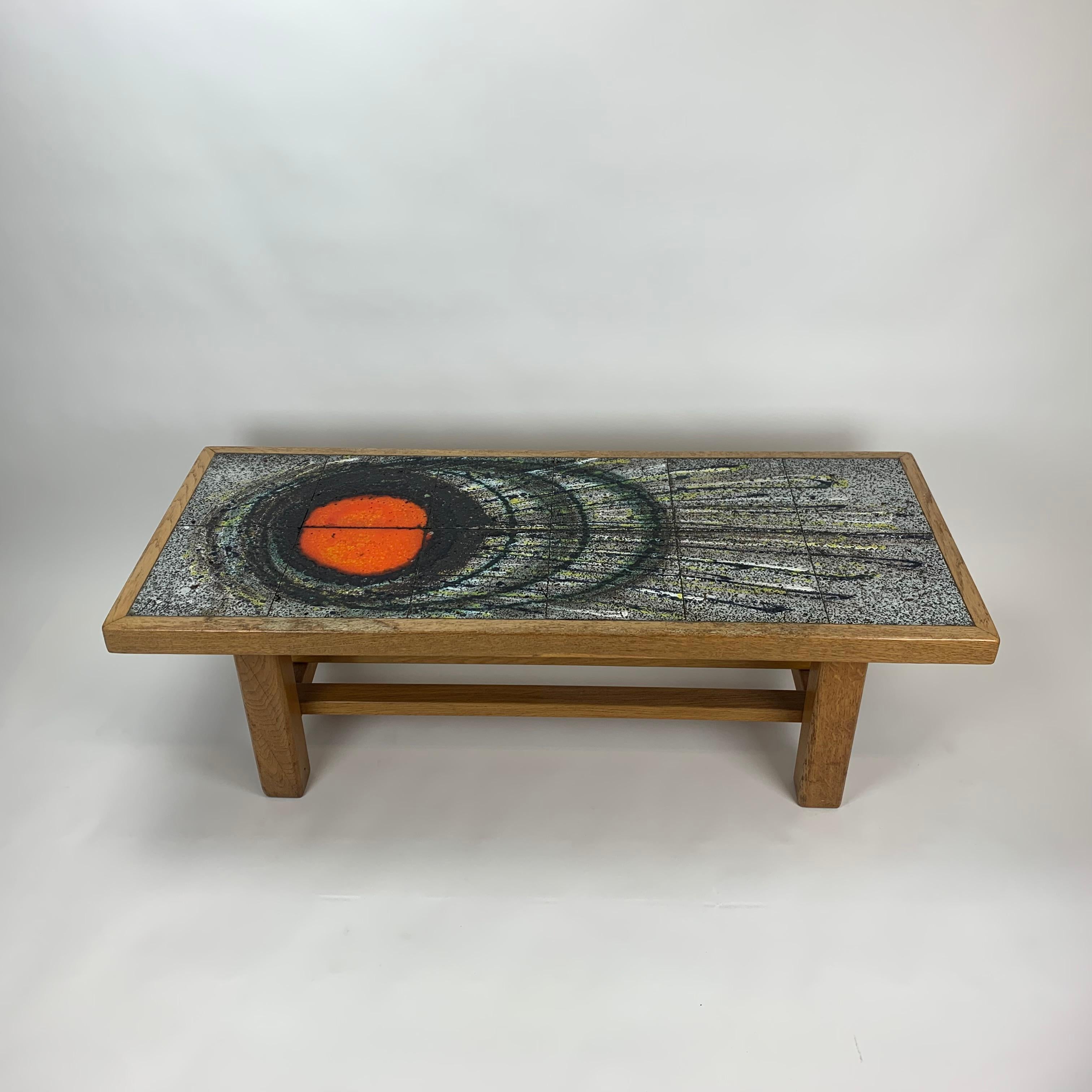 Table basse en céramique, design du milieu du siècle, années 1970 en vente 3