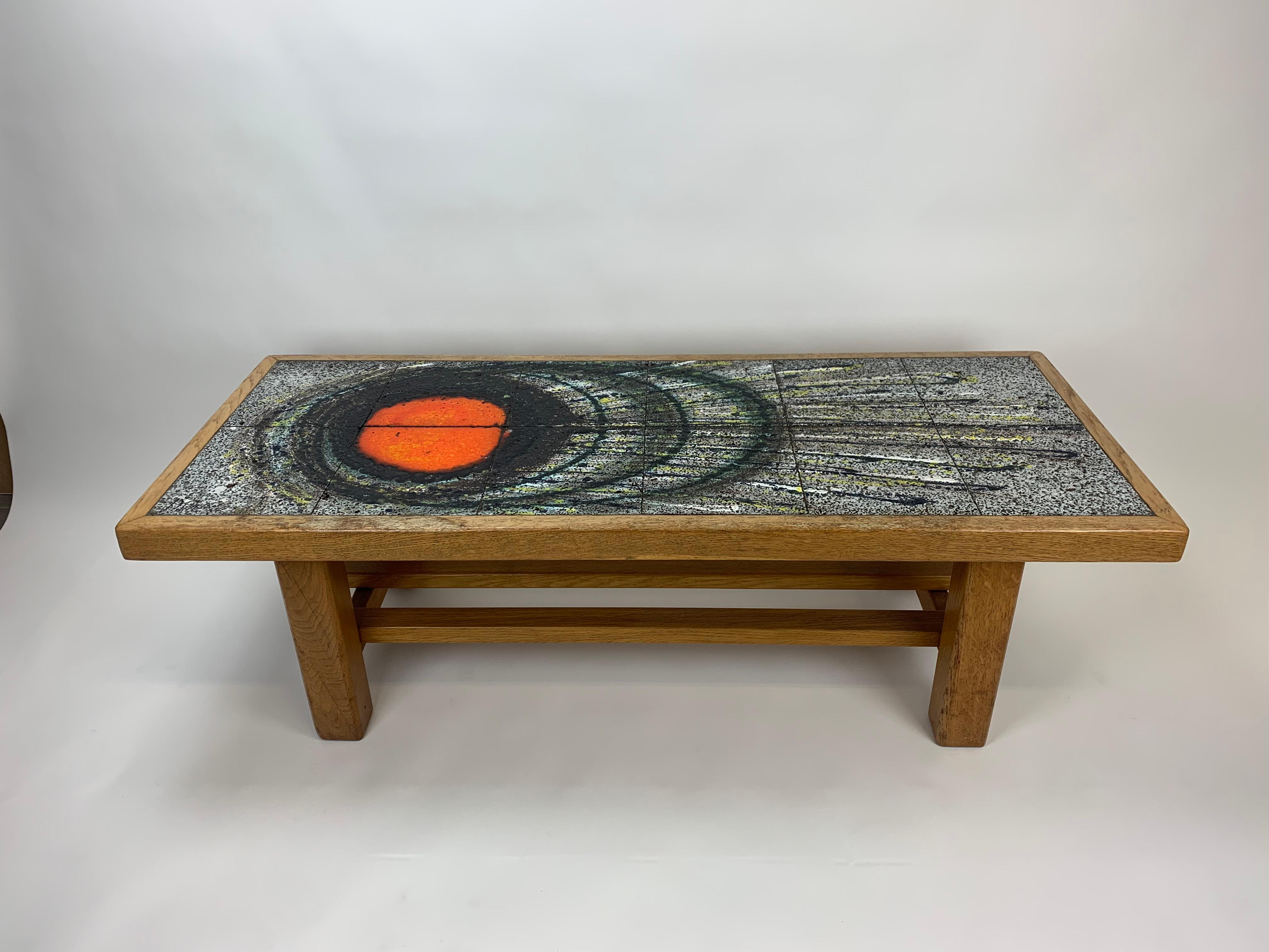 Mid-Century Modern Table basse en céramique, design du milieu du siècle, années 1970 en vente