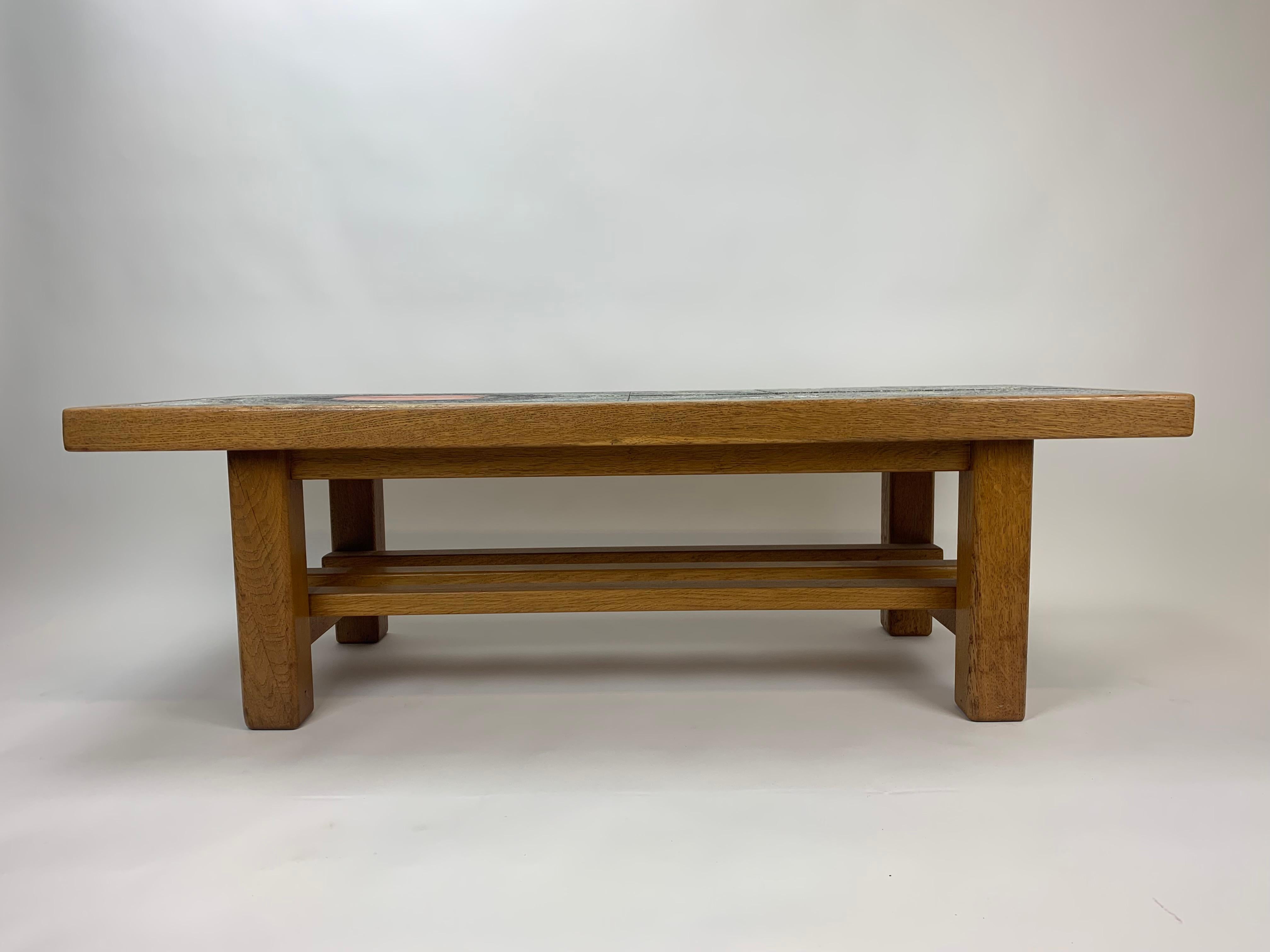 Table basse en céramique, design du milieu du siècle, années 1970 Bon état - En vente à Delft, NL