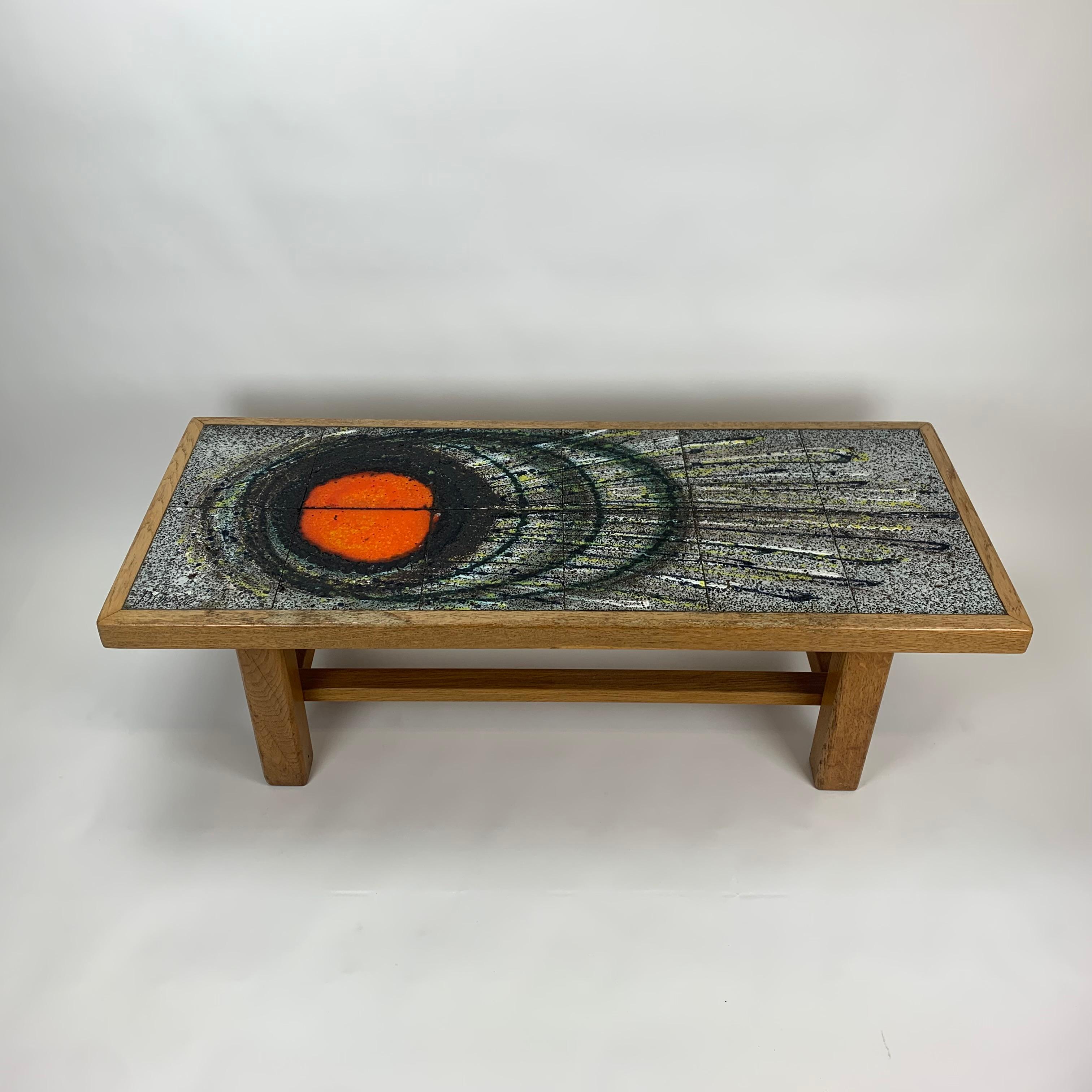 Table basse en céramique, design du milieu du siècle, années 1970 en vente 2