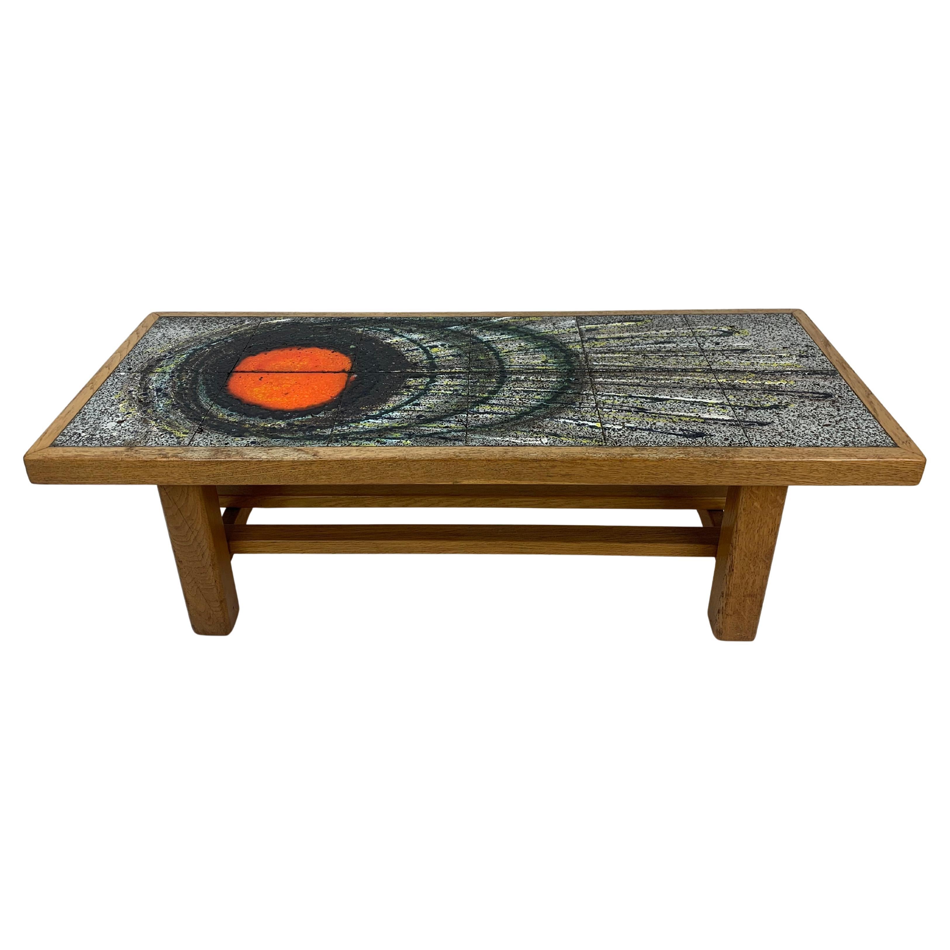 Table basse en céramique, design du milieu du siècle, années 1970 en vente
