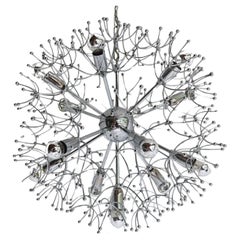 Mid-century Design chandelier by Gaetano Sciolari Model: Dandelion 1960 Sputnik