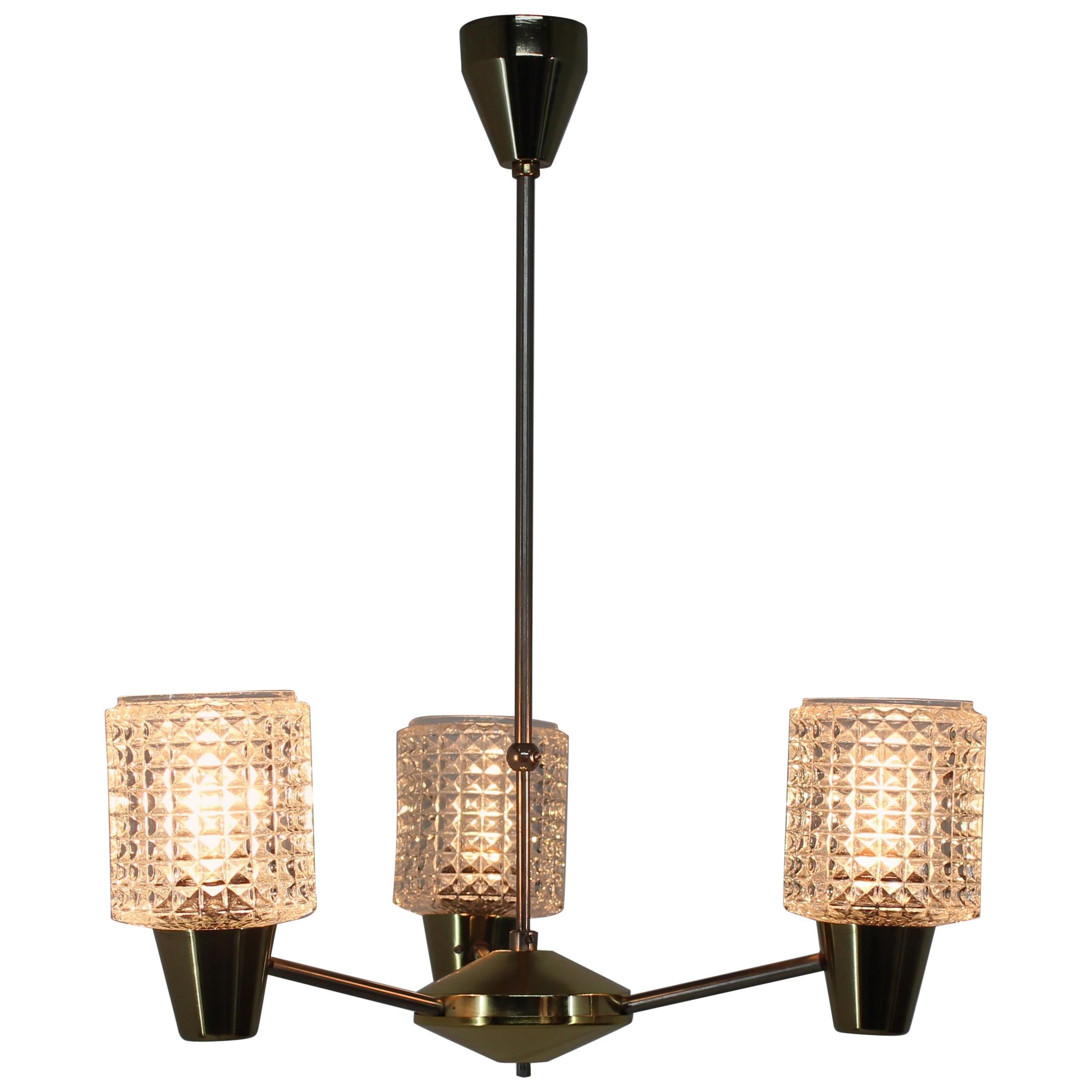 Midcentury Design Chandelier from Kamenicky Senov, 1970s