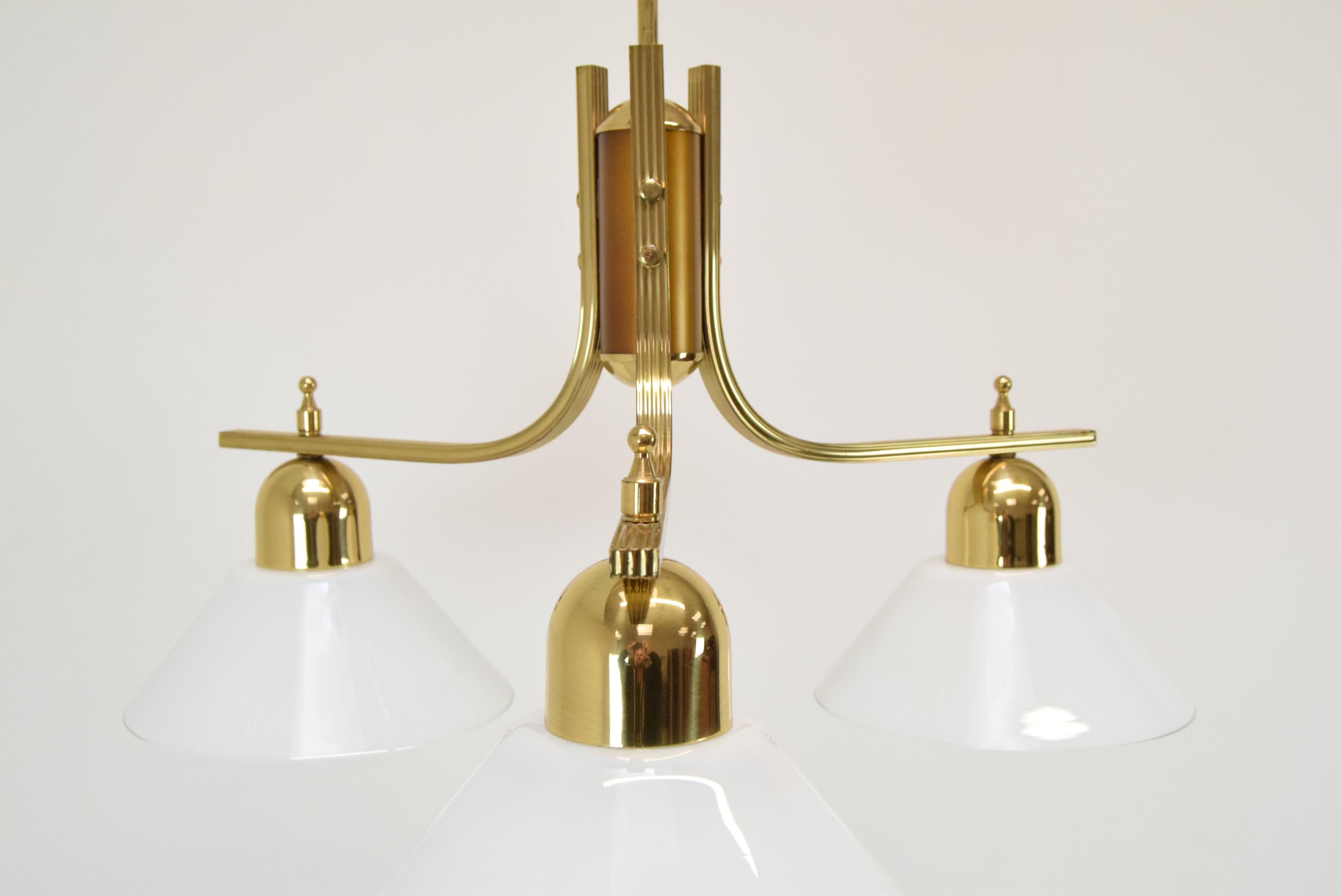 Late 20th Century Mid-Century Design Chandelier, 1980's For Sale