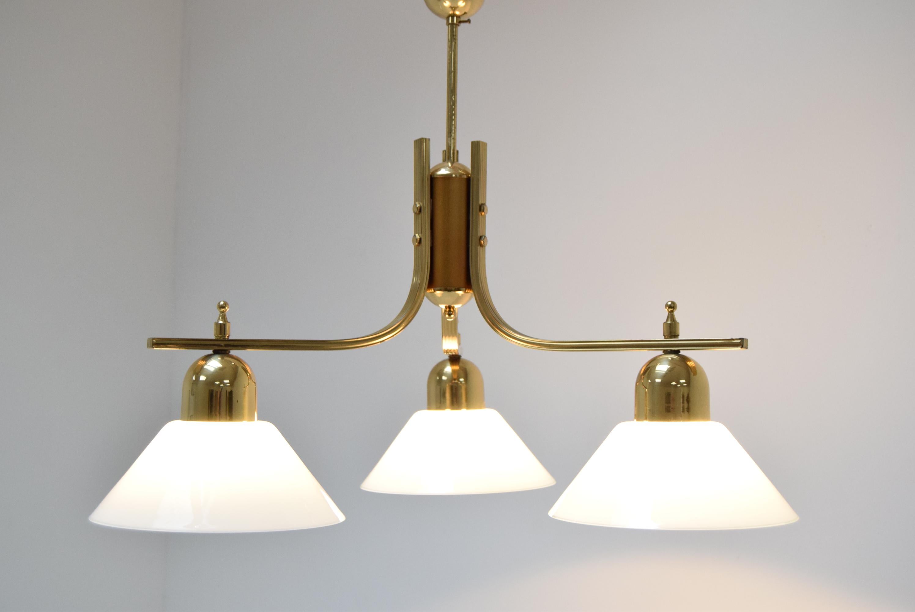 Mid-Century Design Chandelier, 1980's For Sale 1