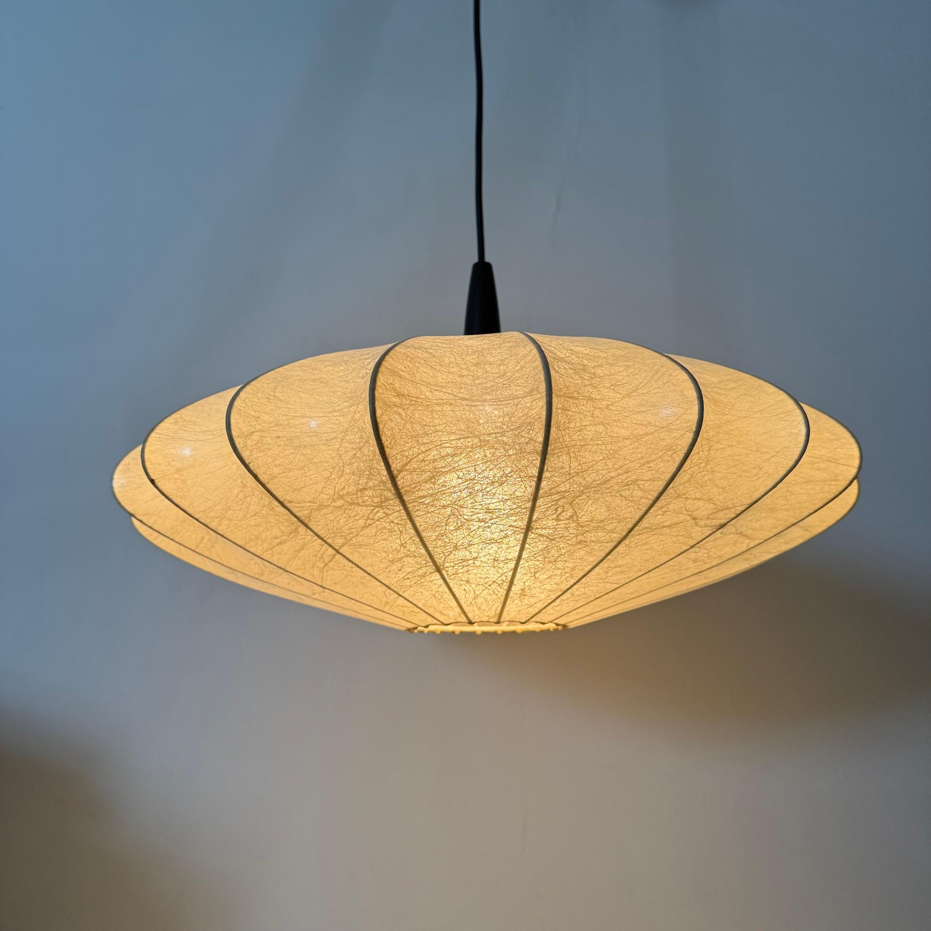 Italian Mid-century design cocoon hanging by George Nelson  lamp , 1970s For Sale