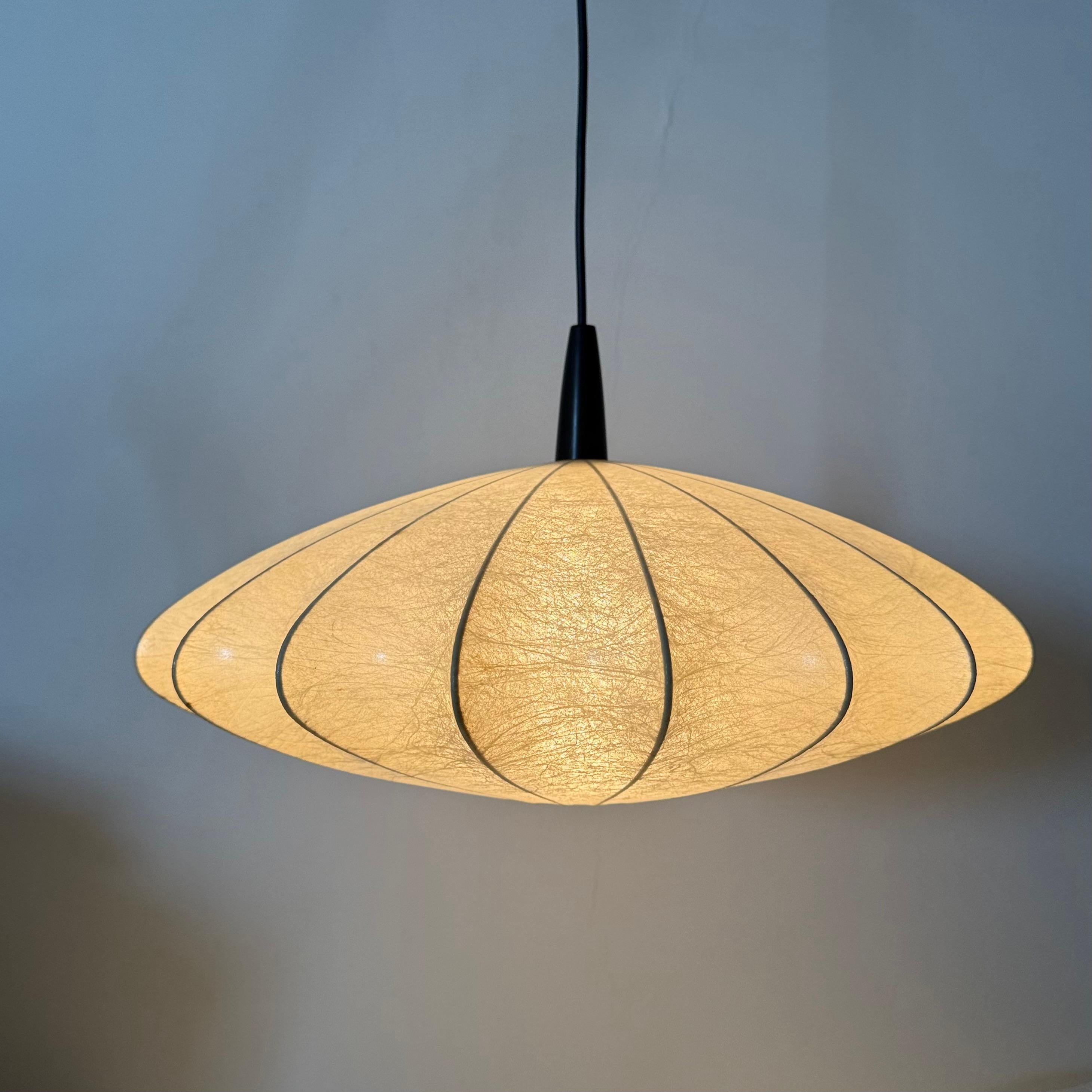 Late 20th Century Mid-century design cocoon hanging by George Nelson  lamp , 1970s For Sale