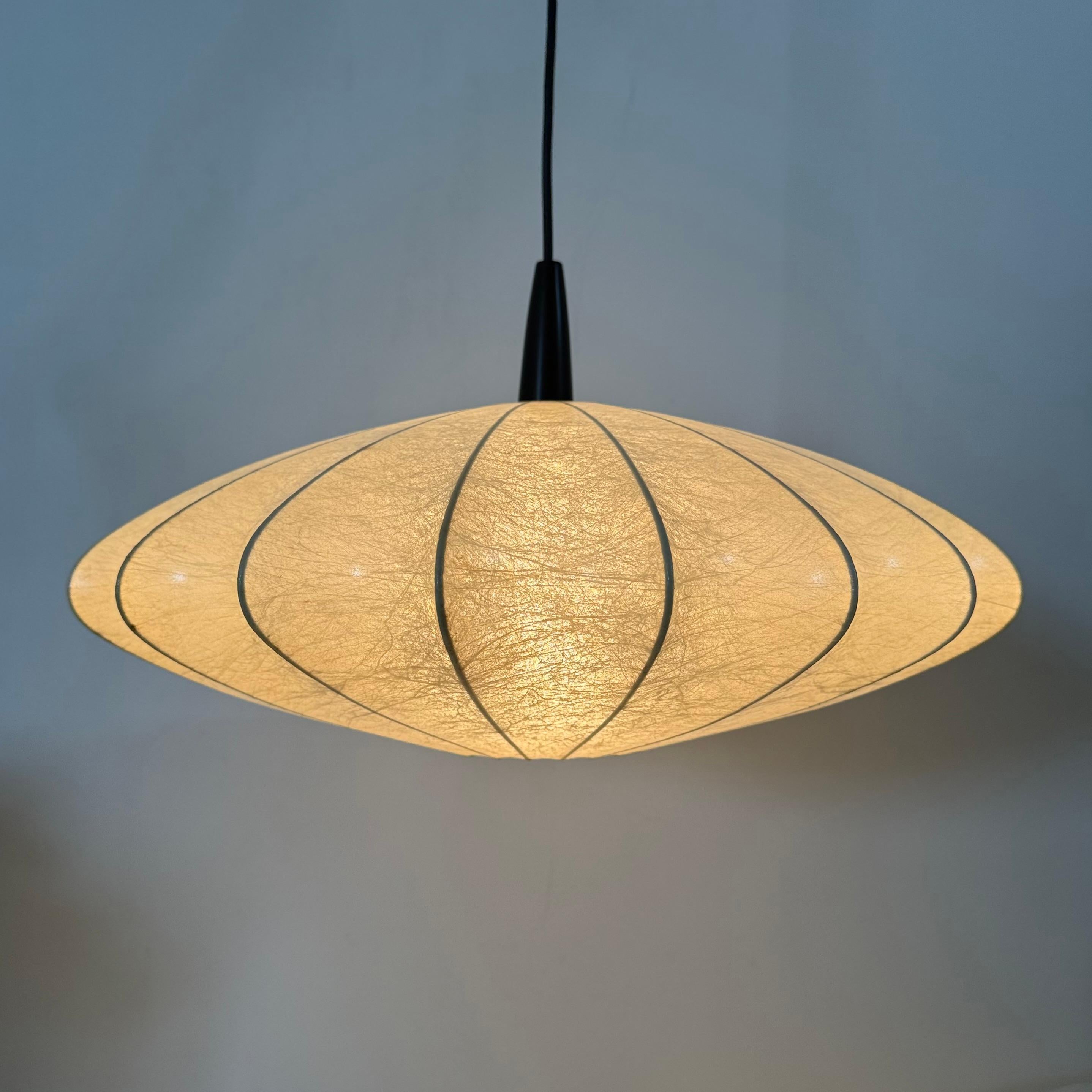 Plastic Mid-century design cocoon hanging by George Nelson  lamp , 1970s For Sale