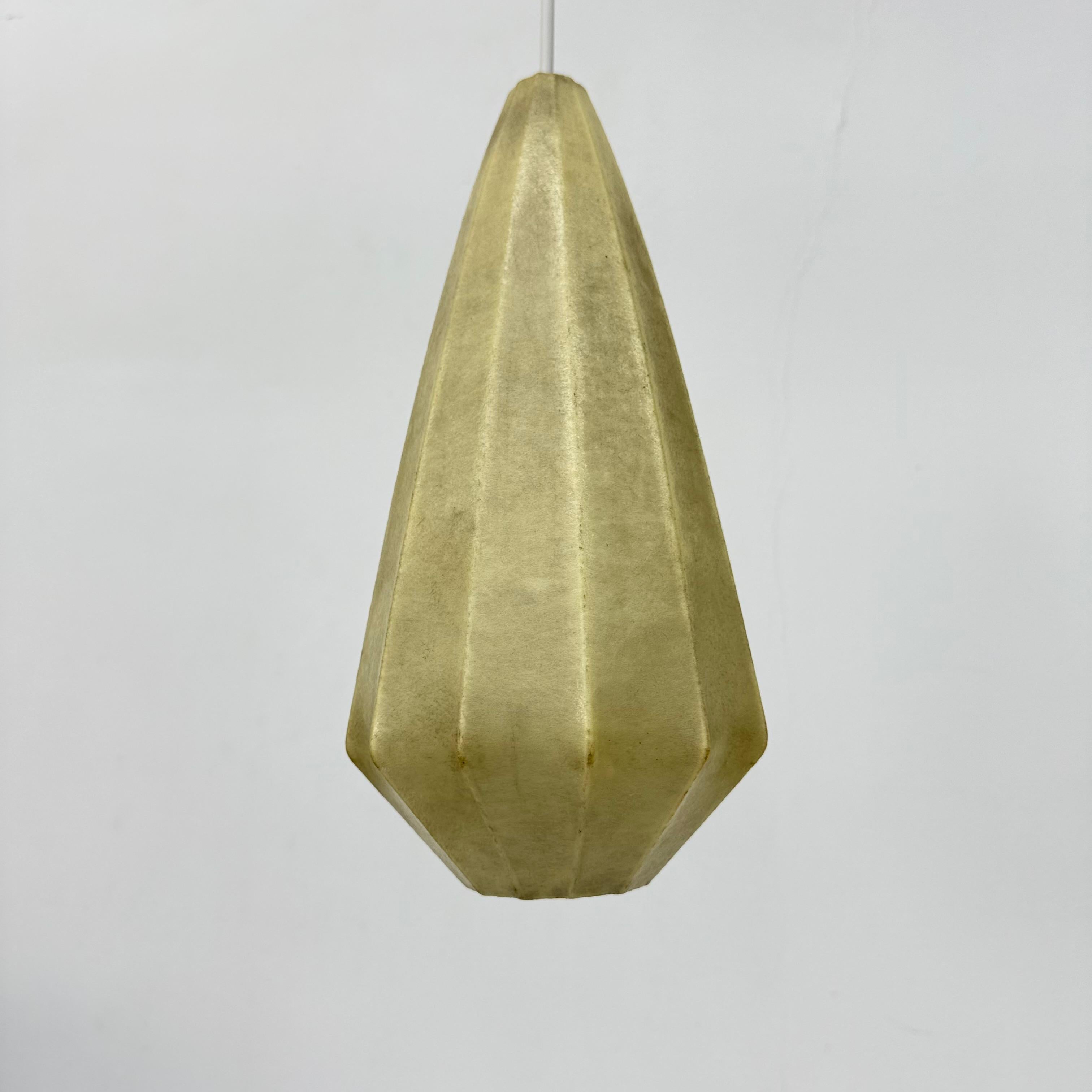 Mid-century design cocoon hanging lamp , 1970s For Sale 2
