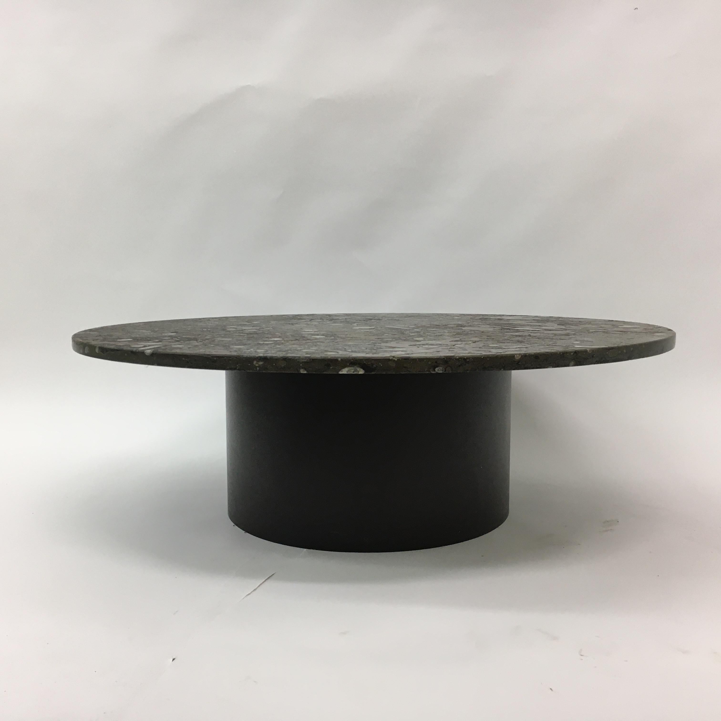 Table basse design du milieu du siècle dernier par Heinz Lilienthal avec marbre fossile , 1970 en vente 6