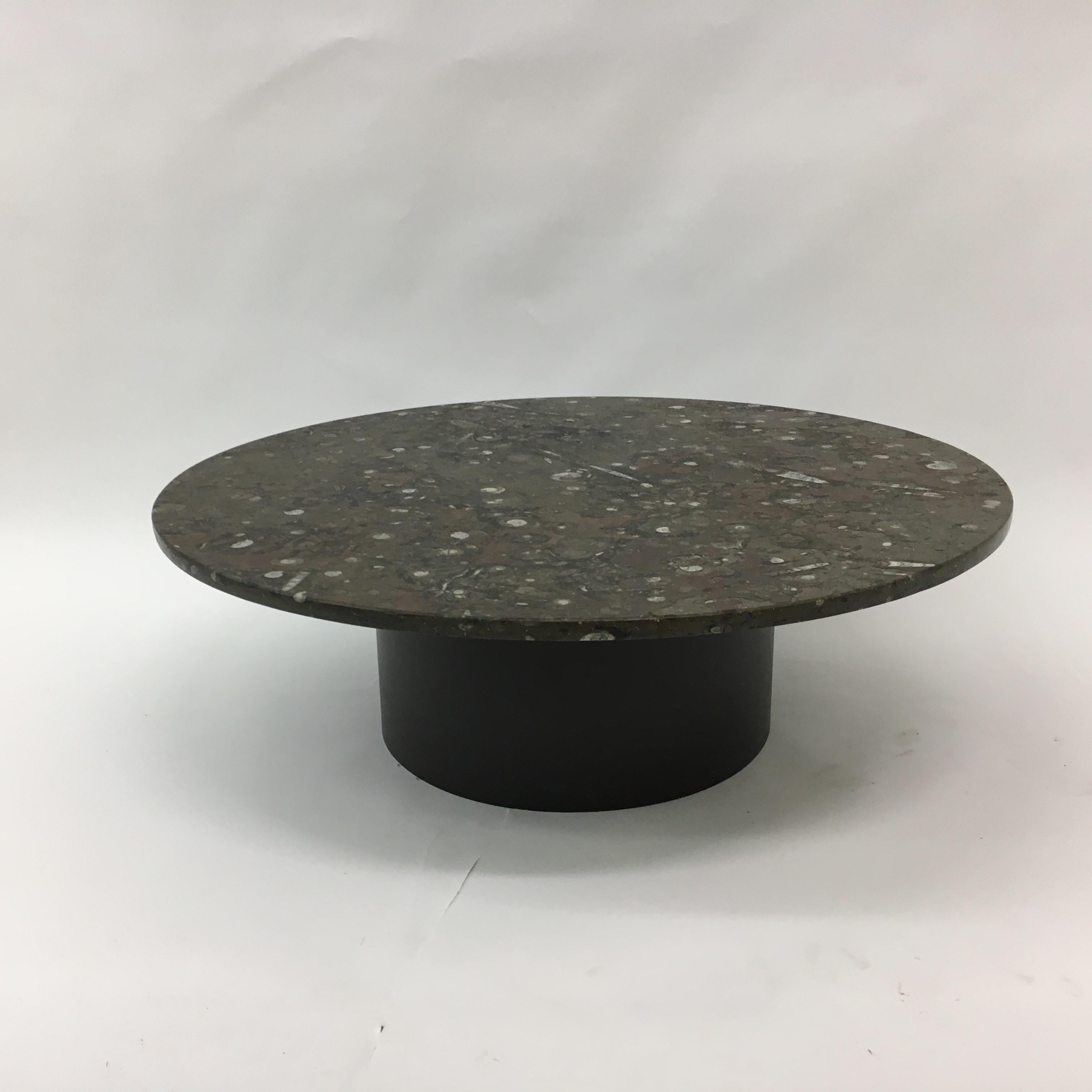 Table basse design du milieu du siècle dernier par Heinz Lilienthal avec marbre fossile , 1970 en vente 10