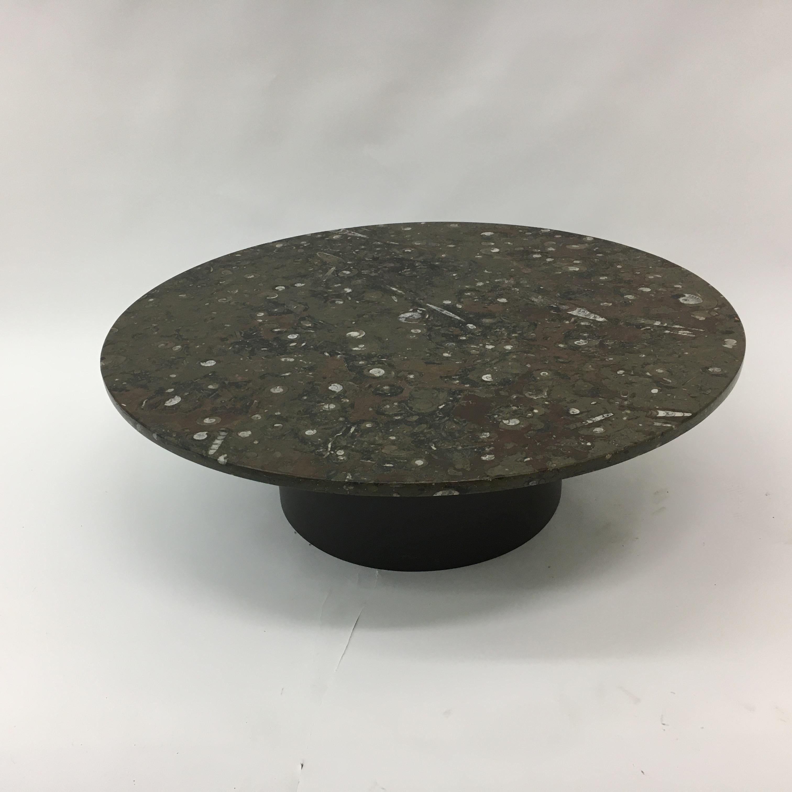 Table basse design du milieu du siècle dernier par Heinz Lilienthal avec marbre fossile , 1970 en vente 12