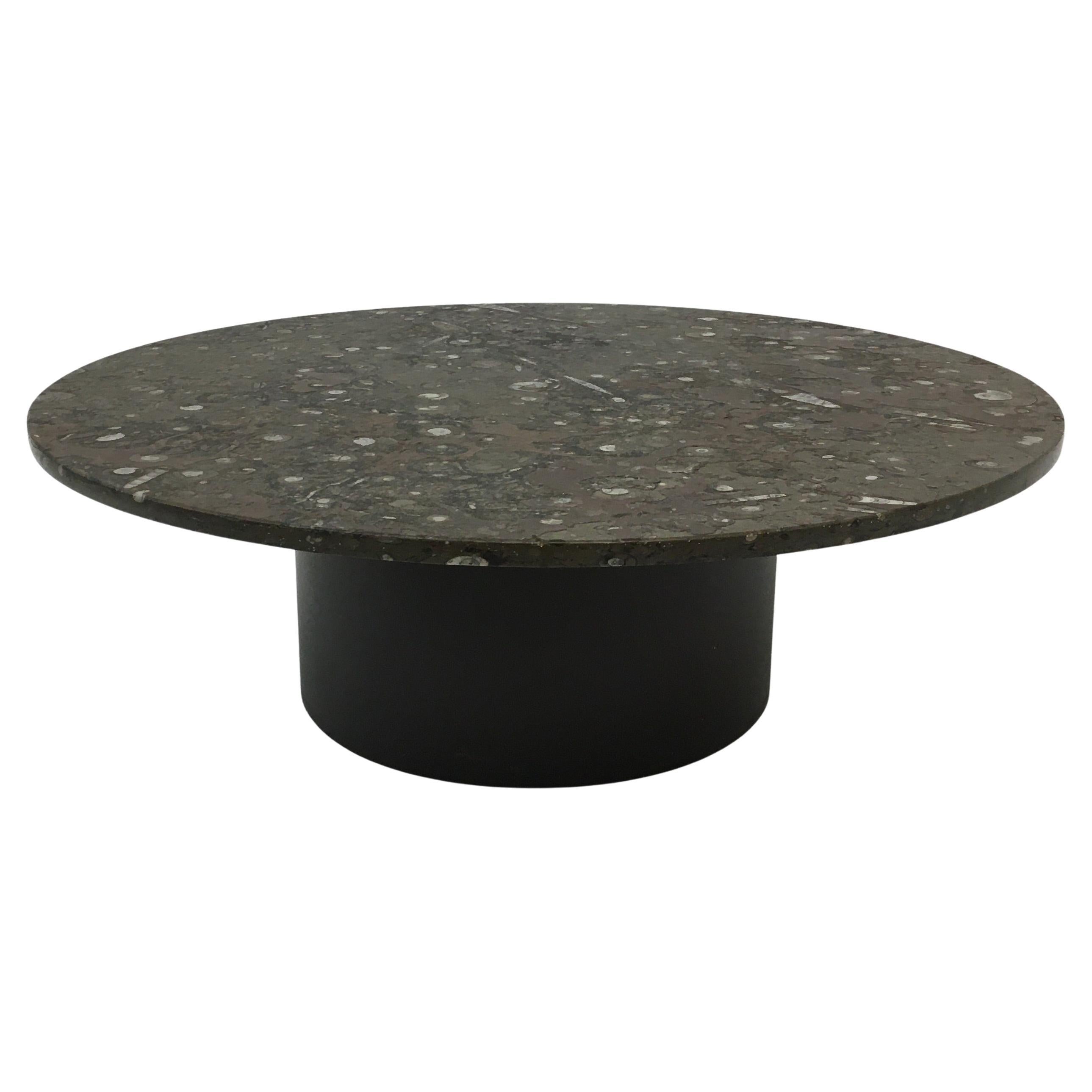 Mid-Century design coffee table by Heinz Lilienthal with fossile marble , 1970s