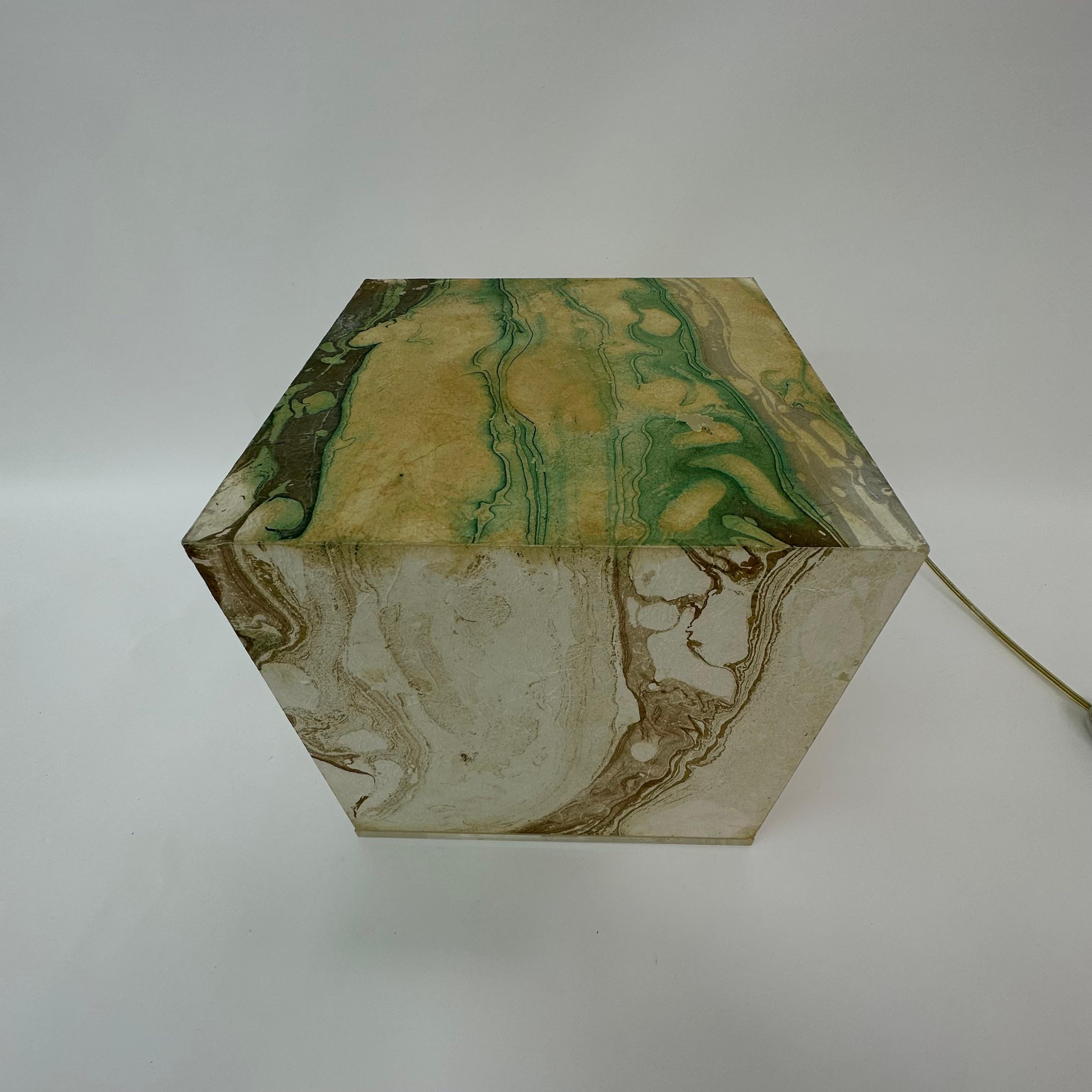 Midcentury Design Cube Table Lamp, 1970s For Sale 12