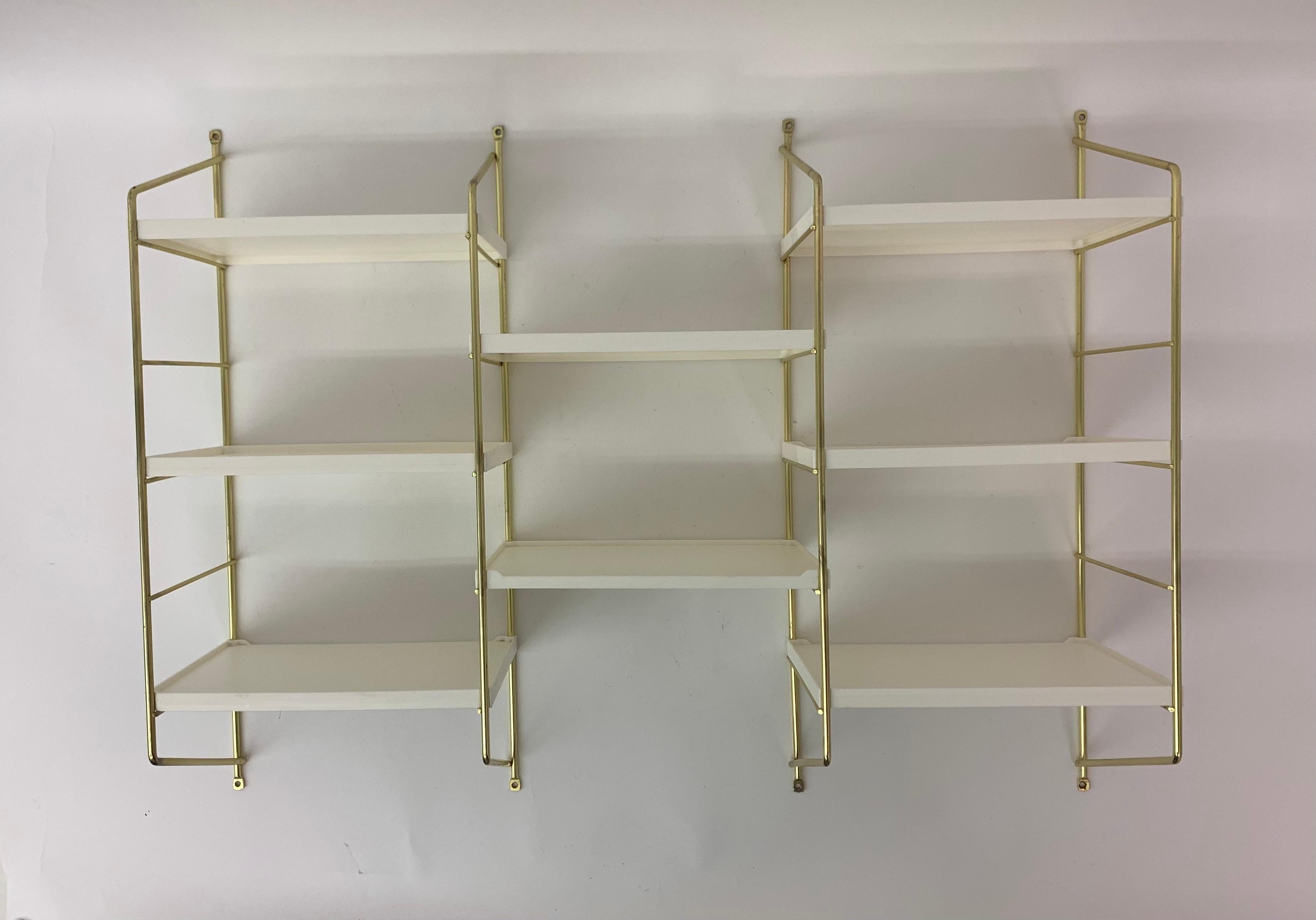 Scandinavian Modern Mid-Century Design Danish Metal Wall Unit, 1970’s For Sale