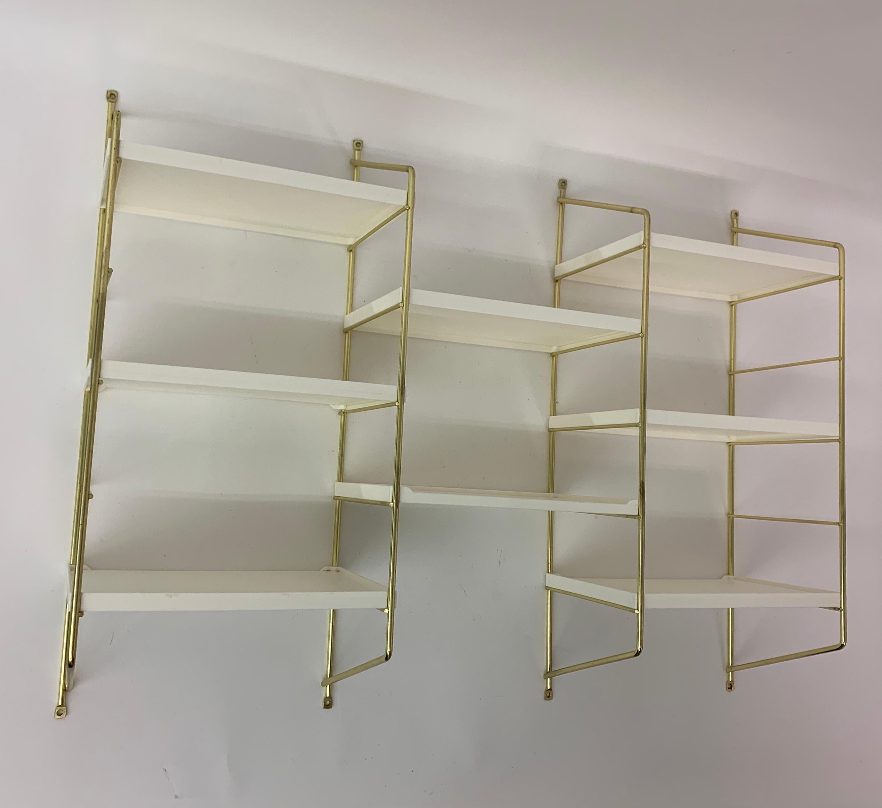 Mid-Century Design Danish Metal Wall Unit, 1970’s In Good Condition For Sale In Delft, NL