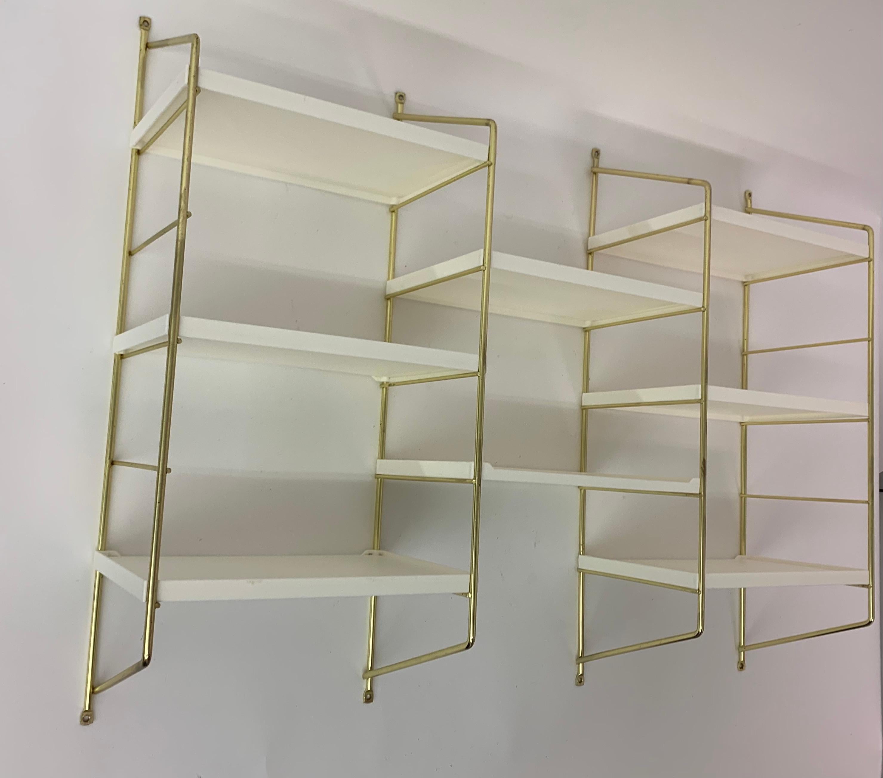 Late 20th Century Mid-Century Design Danish Metal Wall Unit, 1970’s For Sale