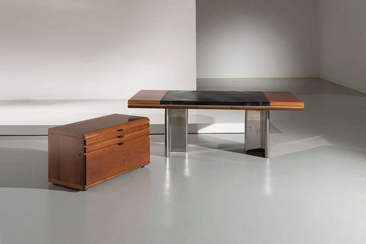 Mid-century design desk and chest of drawers by Hans von Klier, Skipper 1970s.