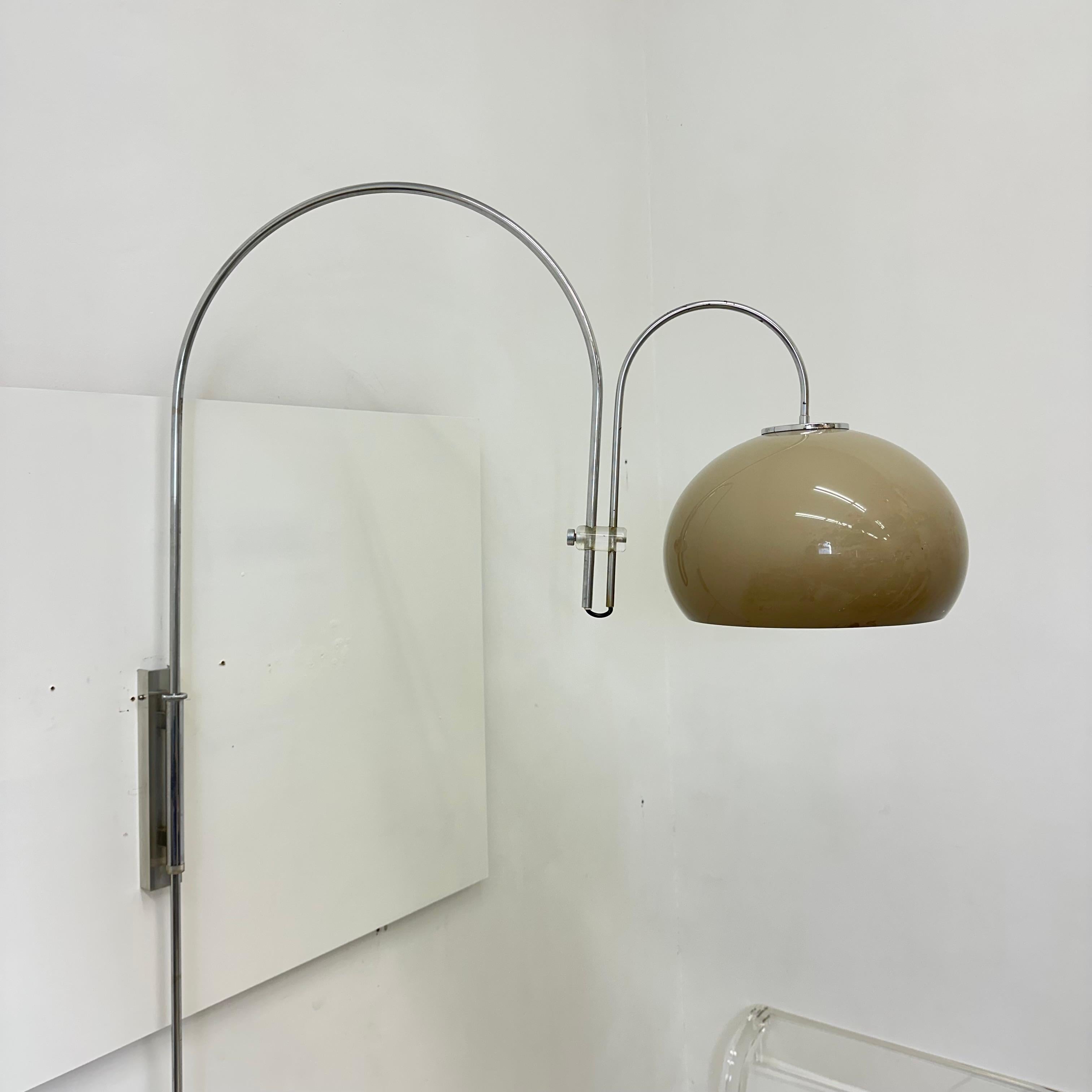Mid century design Dijkstra mushroom arc wall lamp , 1970s 3