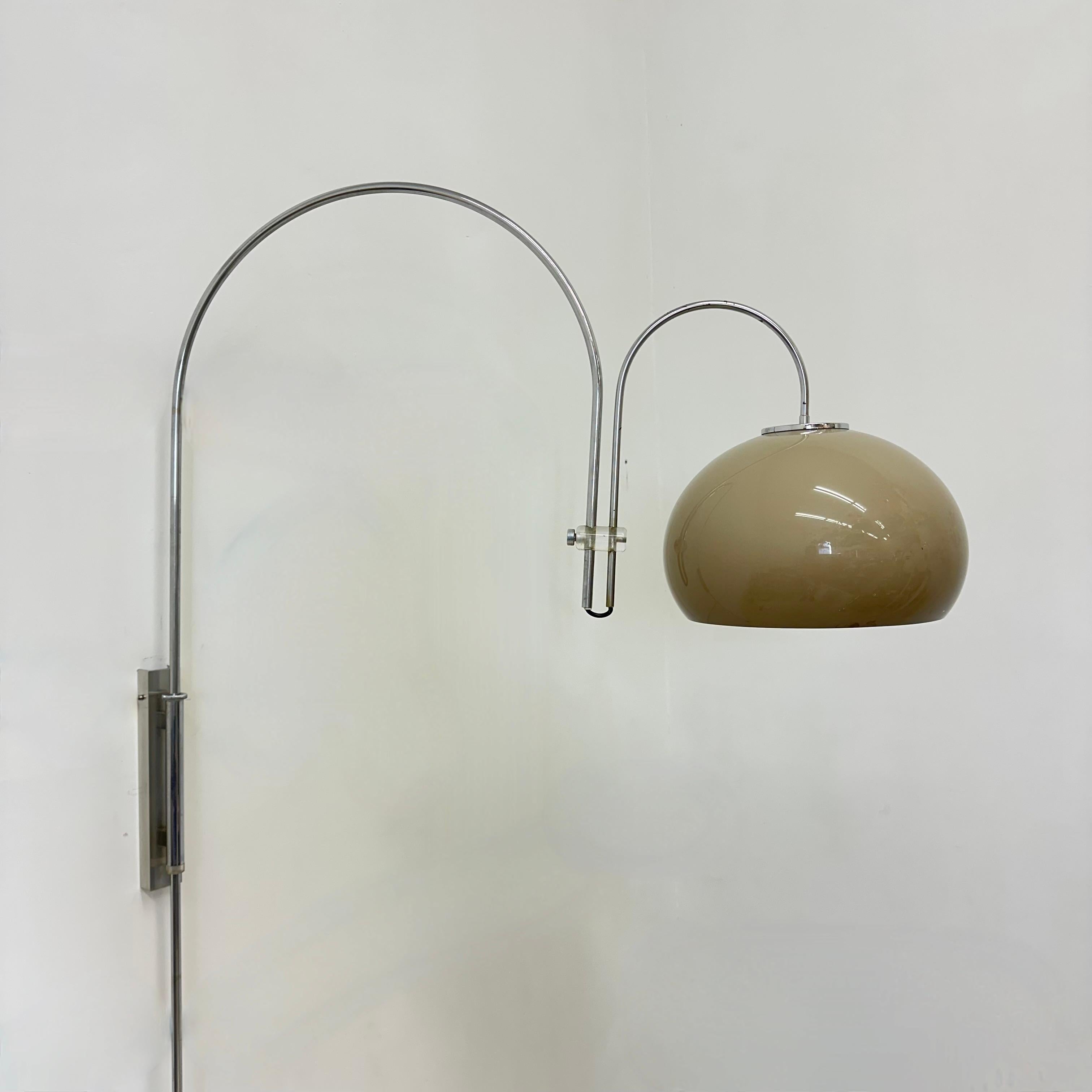 Mid century design Dijkstra mushroom arc wall lamp , 1970s 4