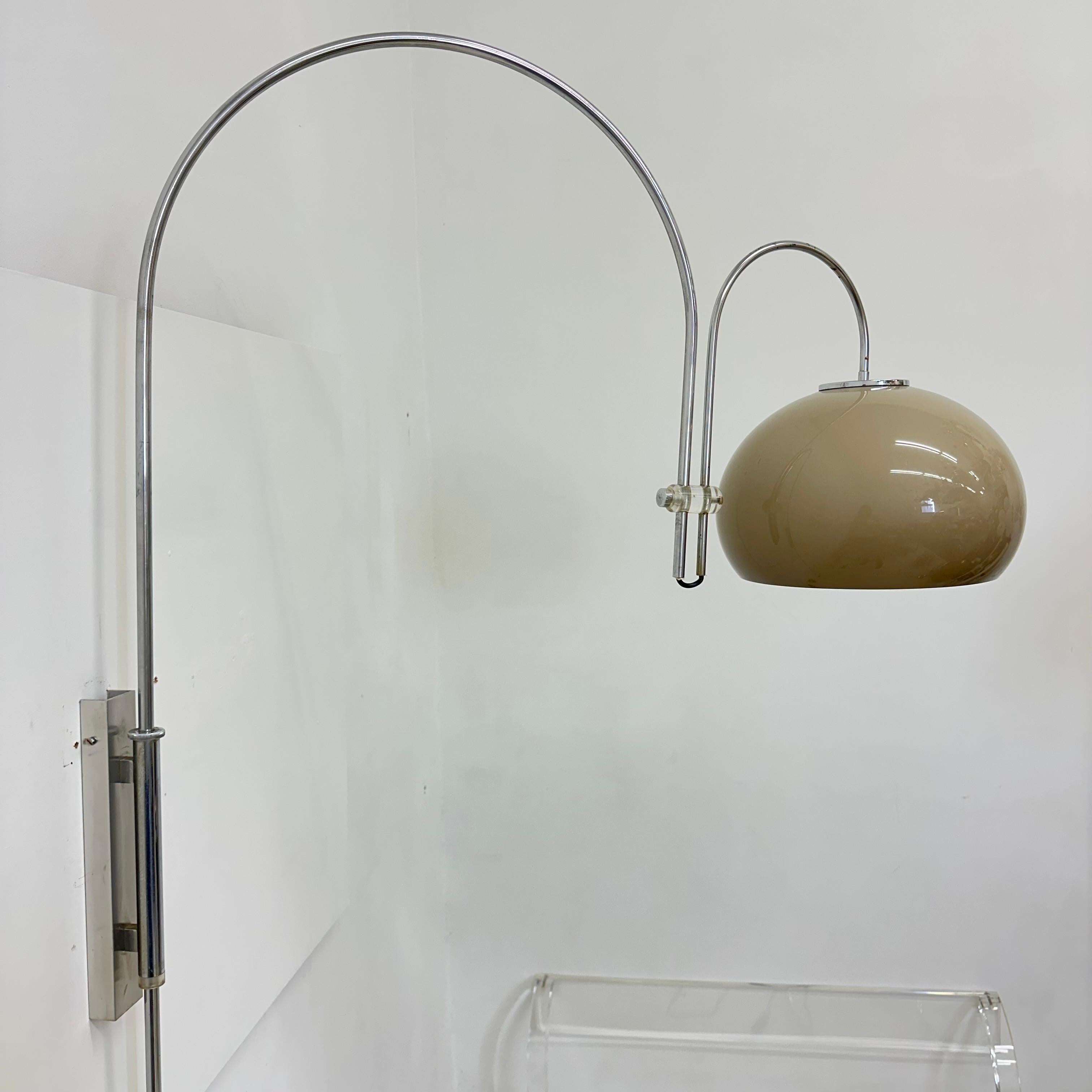 Mid century design Dijkstra mushroom arc wall lamp , 1970s 5