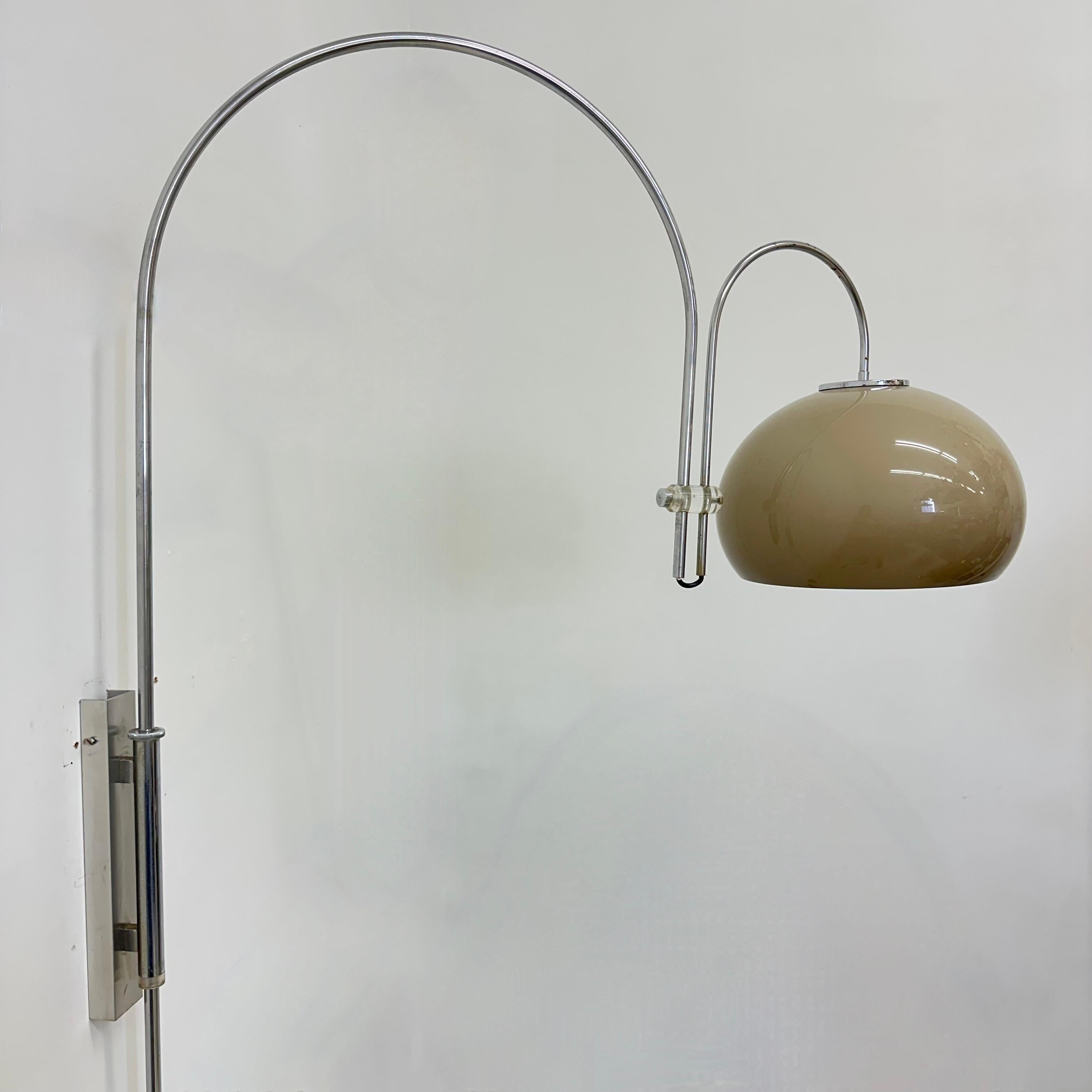 Mid century design Dijkstra mushroom arc wall lamp , 1970s 6
