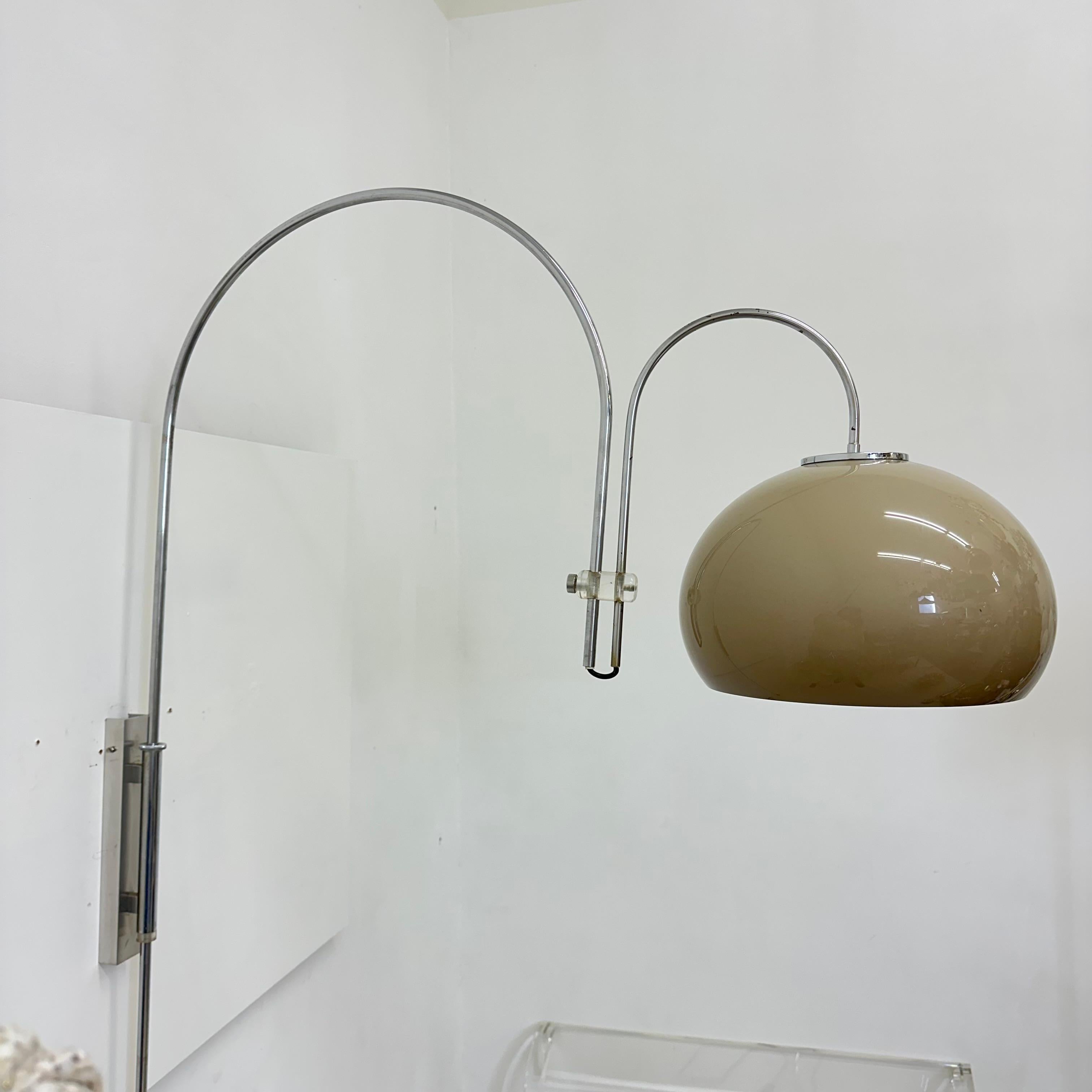Mid century design Dijkstra mushroom arc wall lamp , 1970s 8
