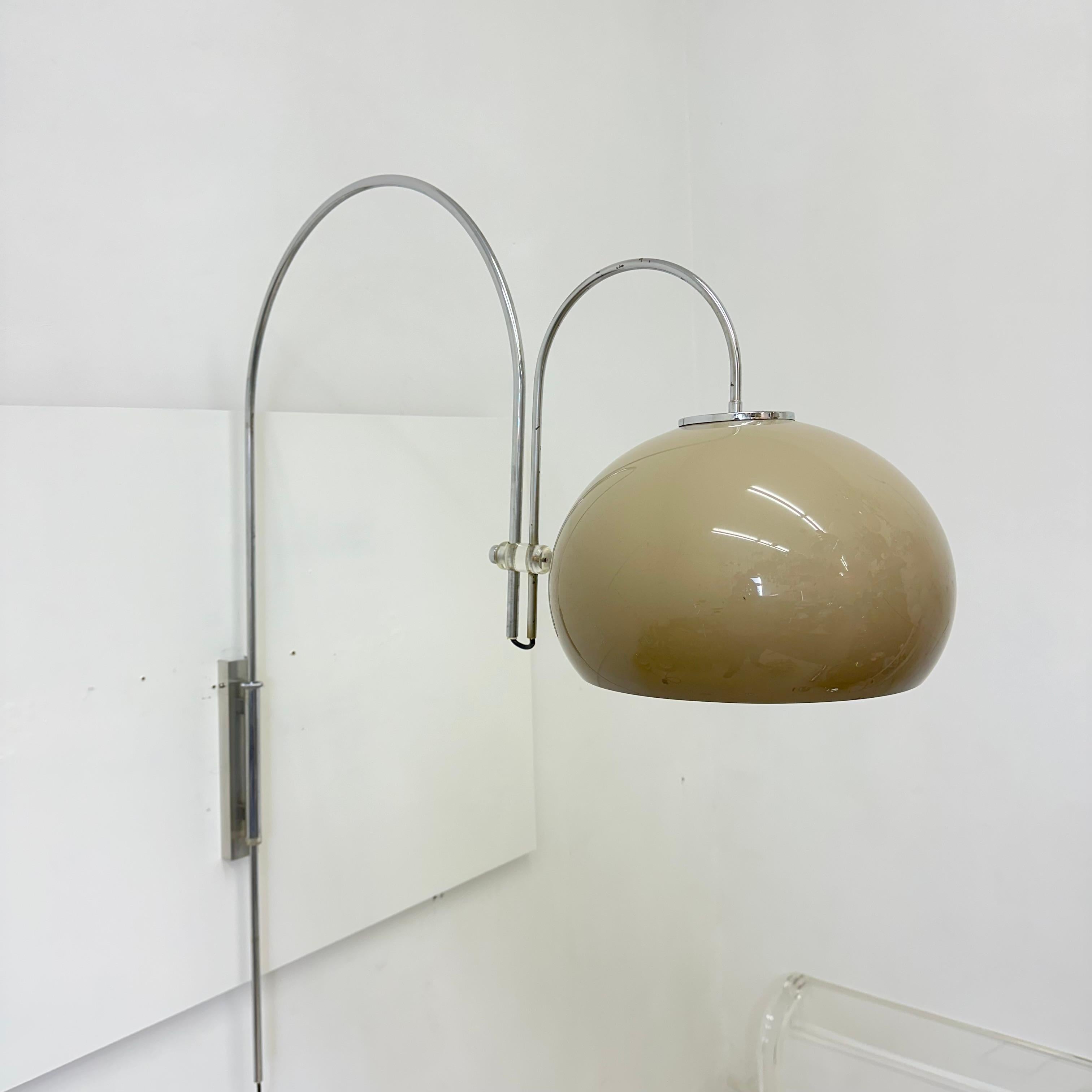 Mid century design Dijkstra mushroom arc wall lamp , 1970s 9
