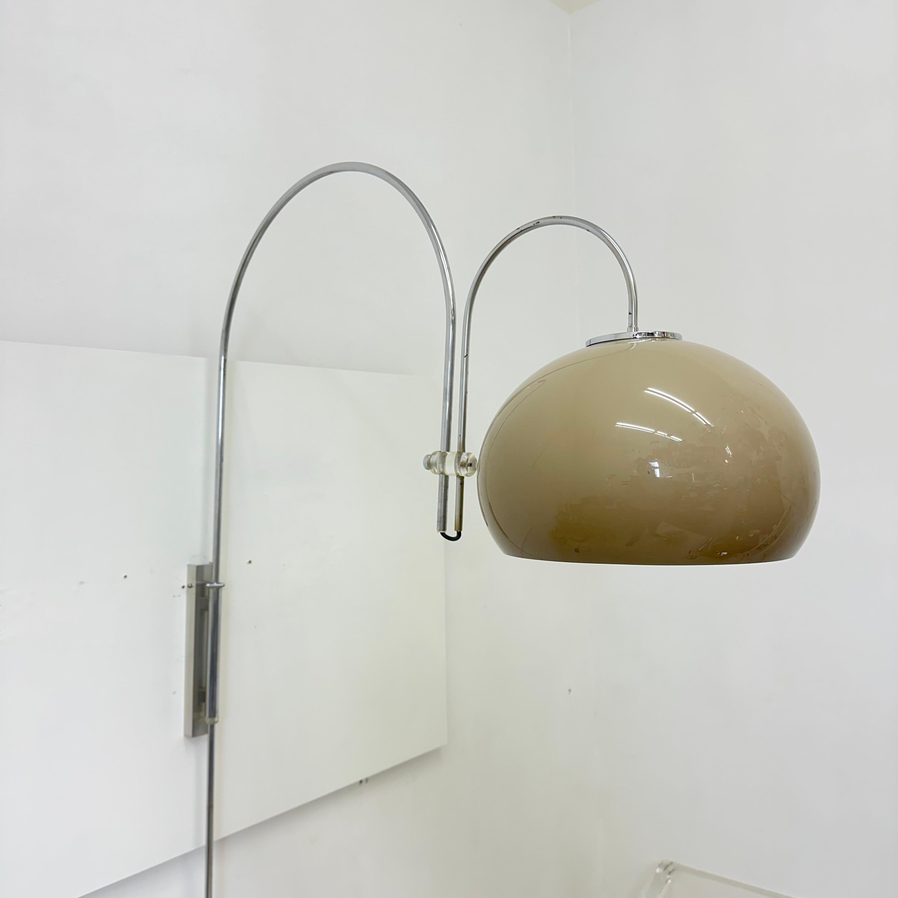 Mid century design Dijkstra mushroom arc wall lamp , 1970s 11