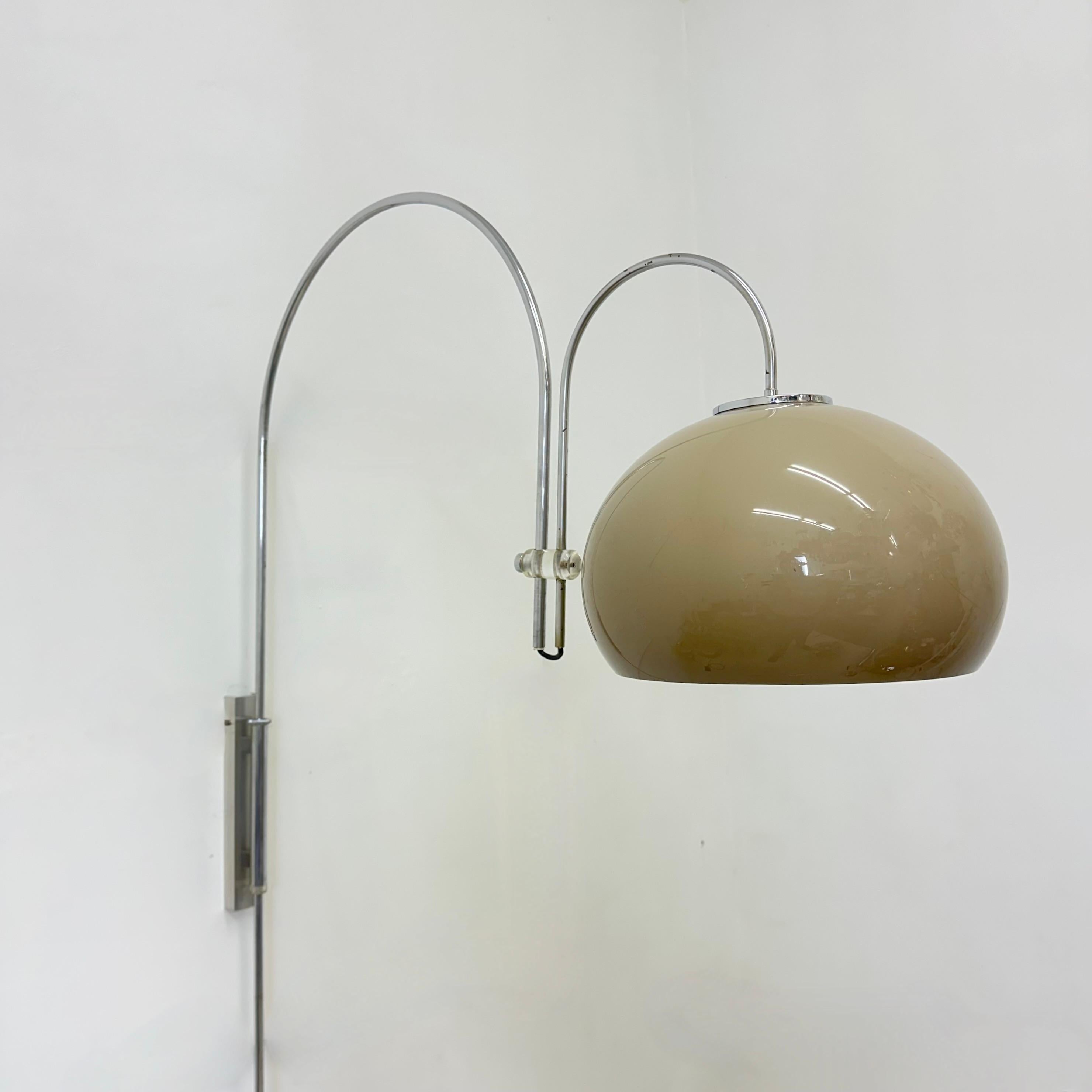 Mid century design Dijkstra mushroom arc wall lamp , 1970s 12