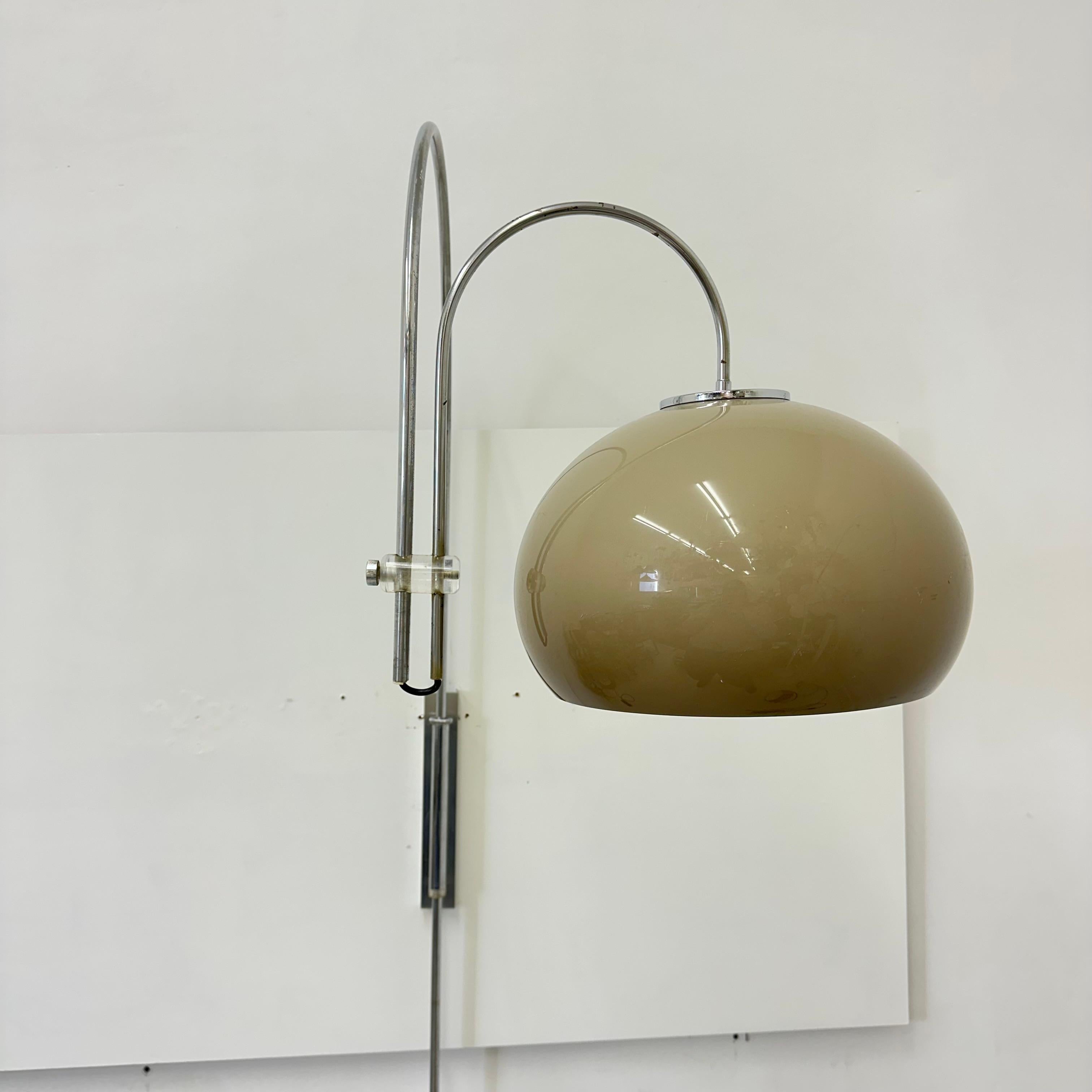 Mid century design Dijkstra mushroom arc wall lamp , 1970s 13