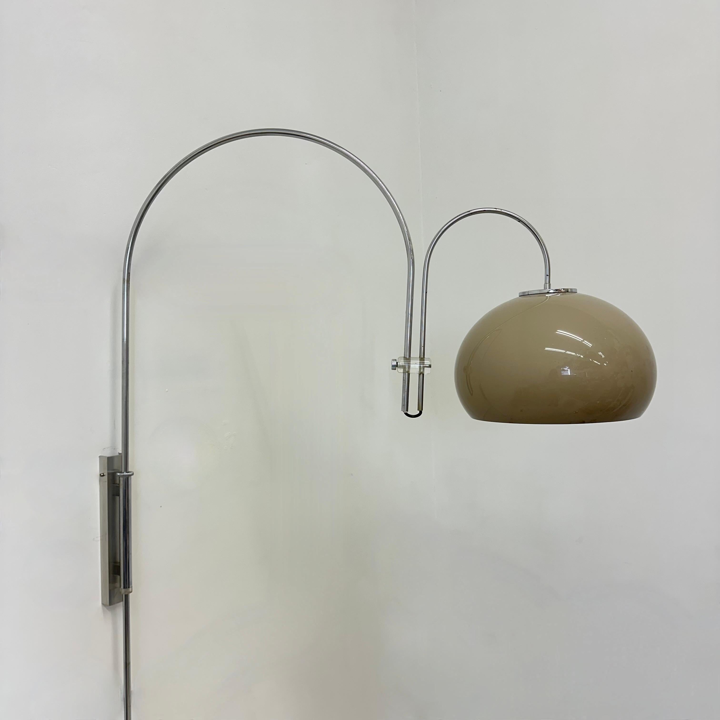 Mid-Century Modern Mid century design Dijkstra mushroom arc wall lamp , 1970s