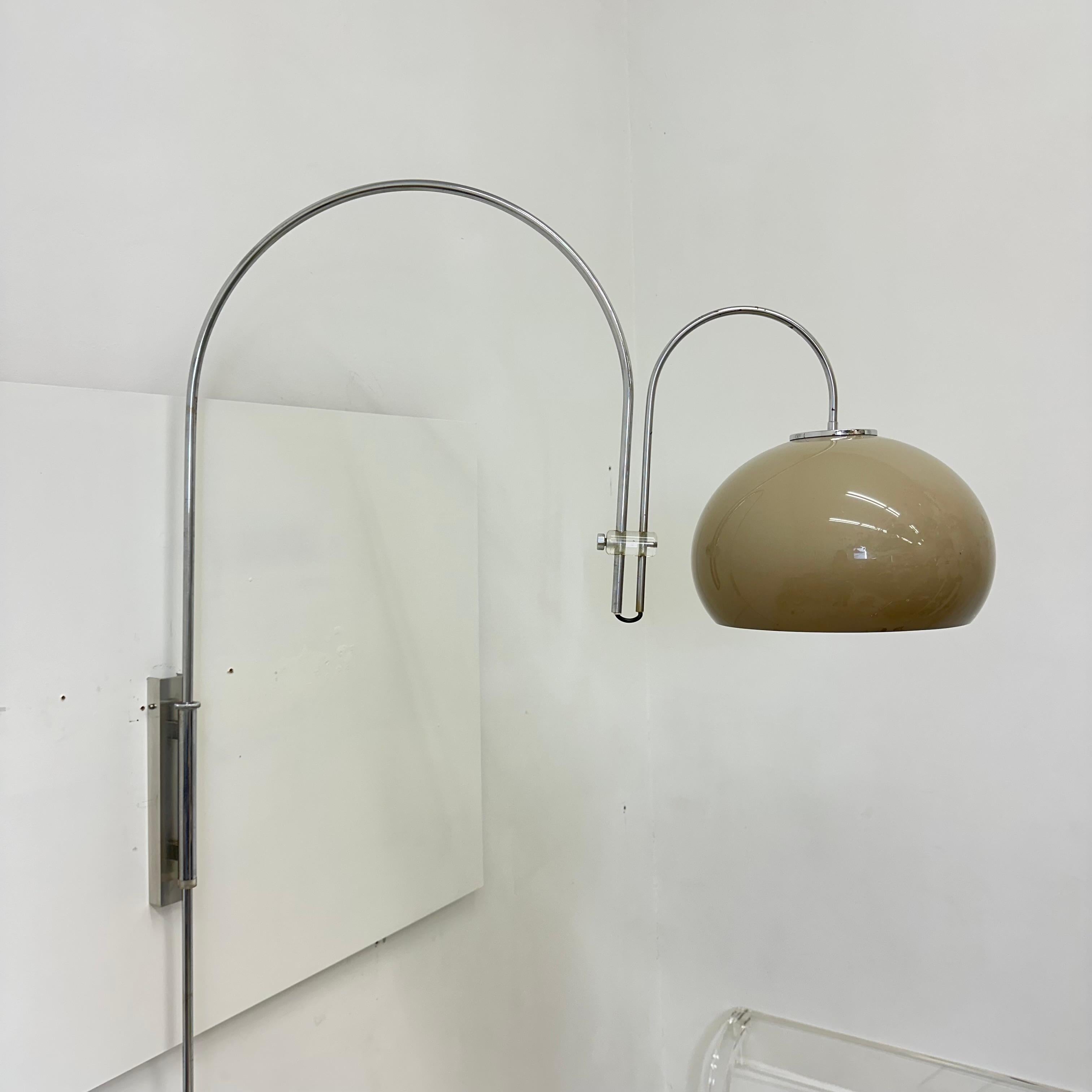 Late 20th Century Mid century design Dijkstra mushroom arc wall lamp , 1970s