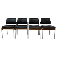 Chaises de salle à manger design du milieu du siècle de Thereca, années 1960, lot de 4