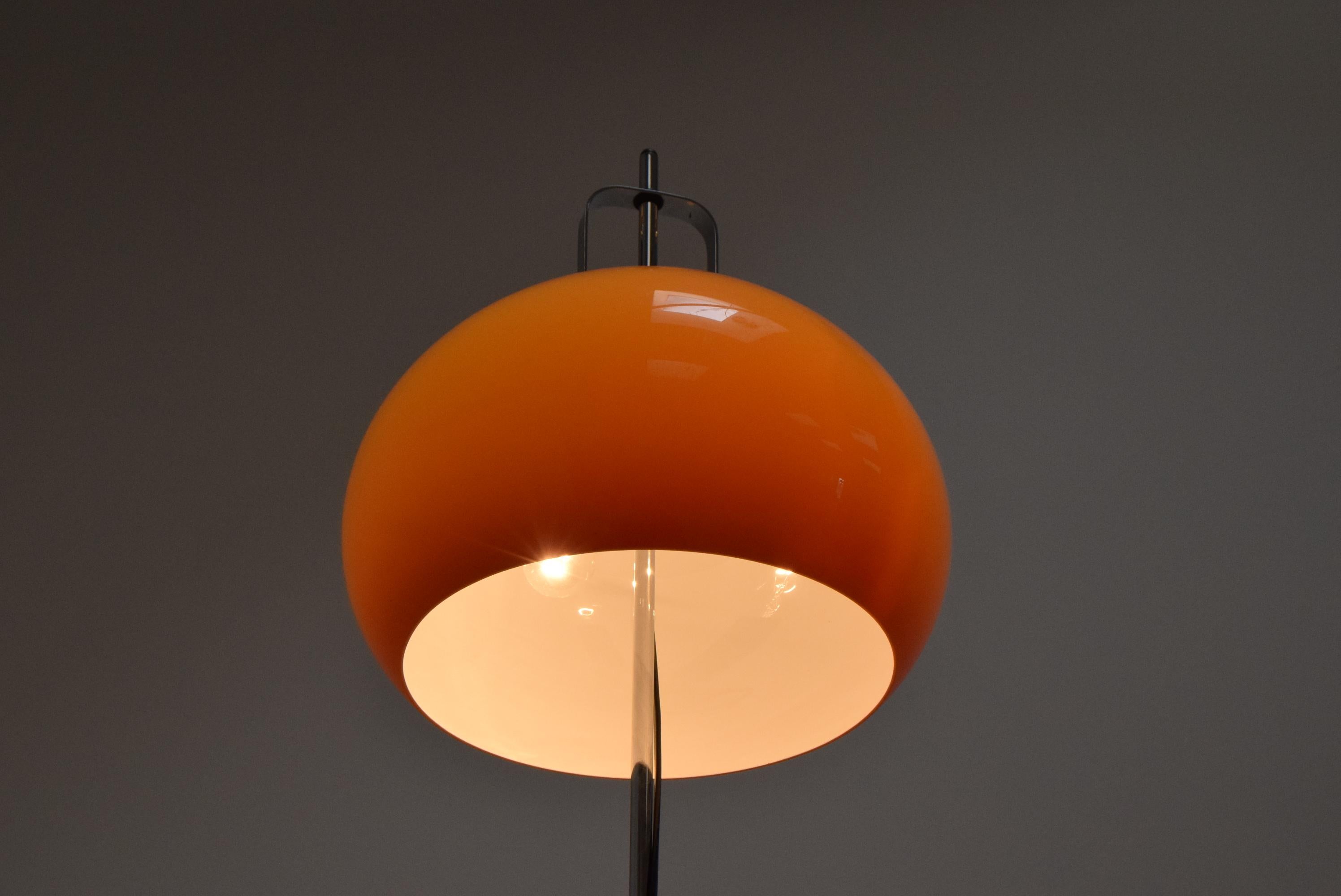 Chrome Midcentury Design Floor Lamp Meblo, by Harvey Guzzini, 1970s
