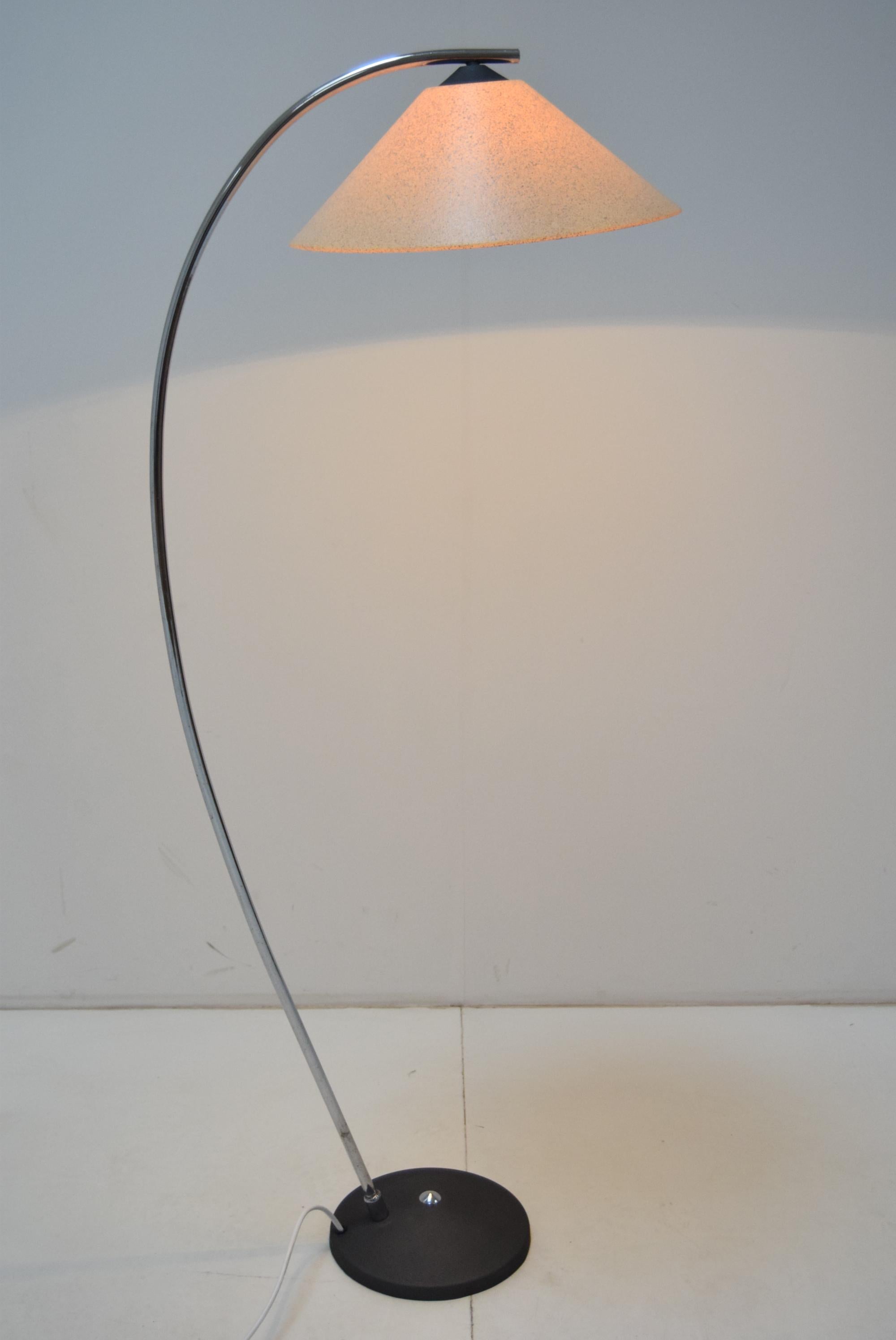 Metal Mid-Century Design Floor Lamp/Zukov, Czechoslovakia, 1950's For Sale