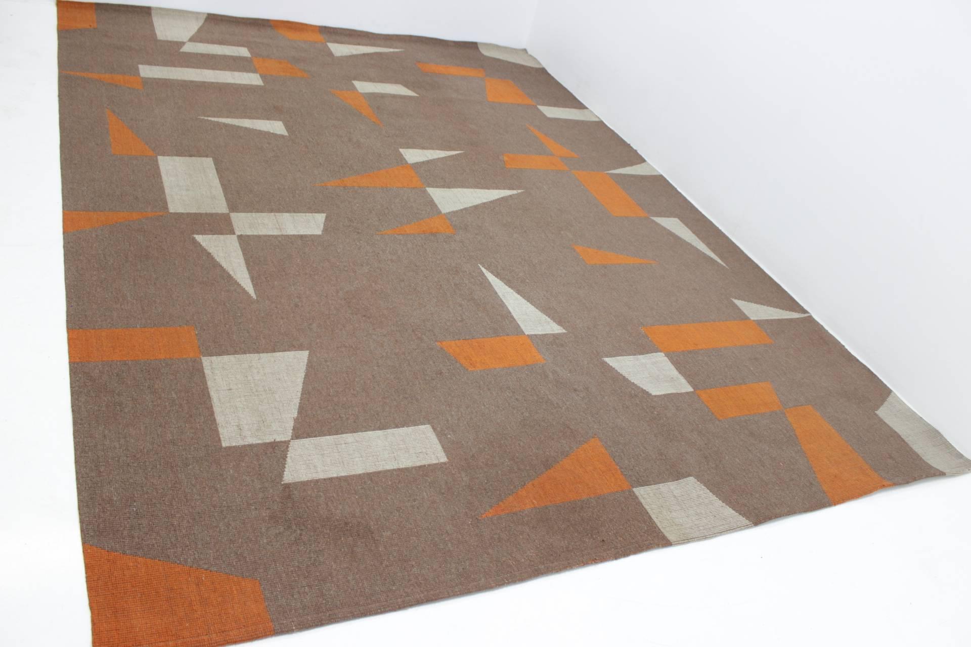 Geometrischer Teppich oder Teppich im Midcentury-Design (Moderne der Mitte des Jahrhunderts) im Angebot