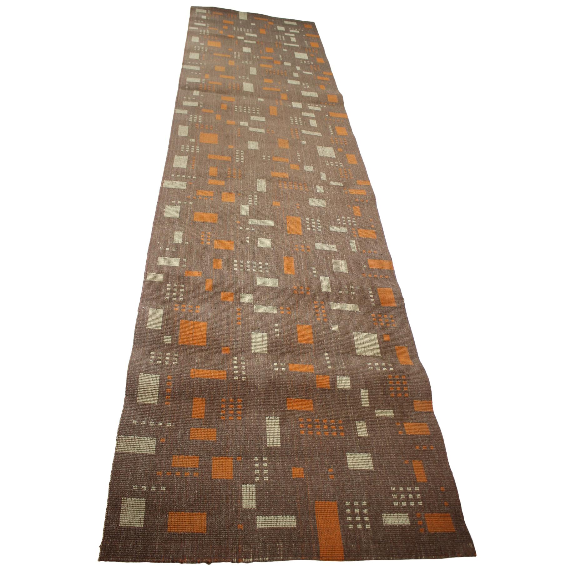 Midcentury Design Geometric Carpet / Rug, 1960s